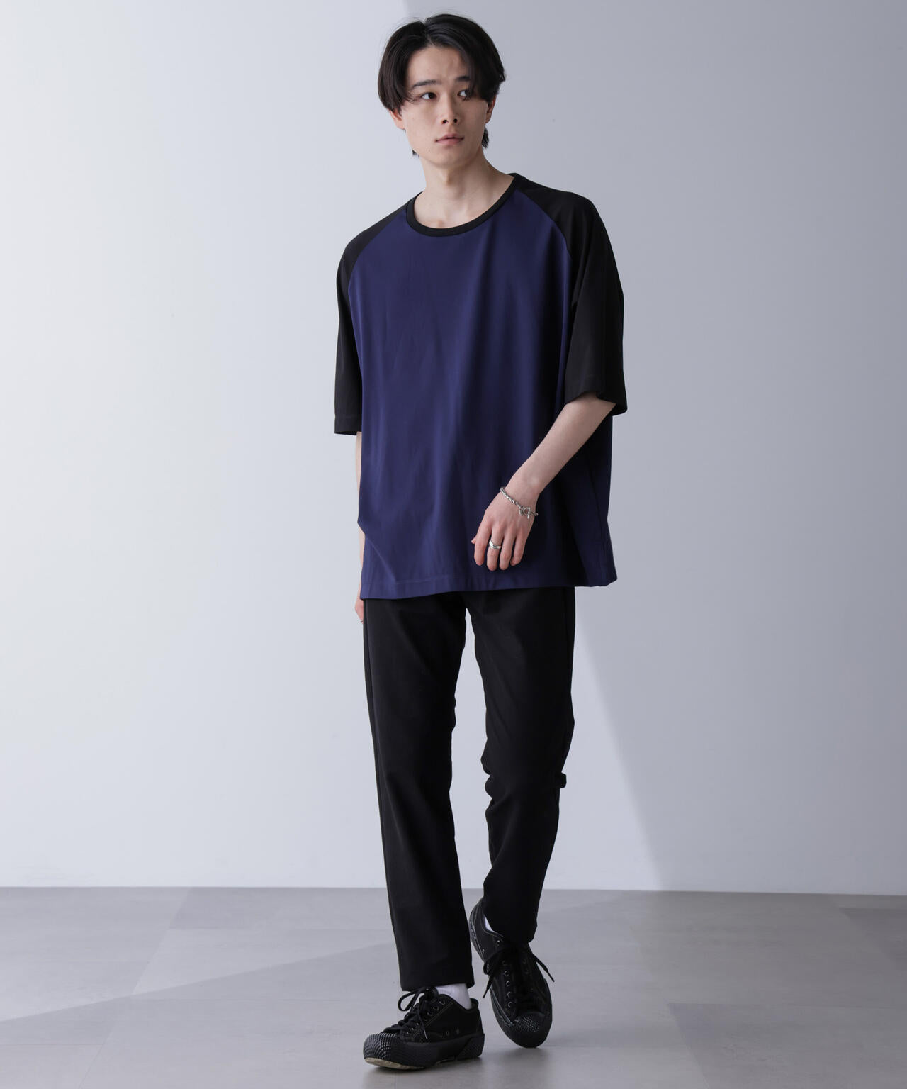 ワイドシルエットラグランTシャツ 半袖
