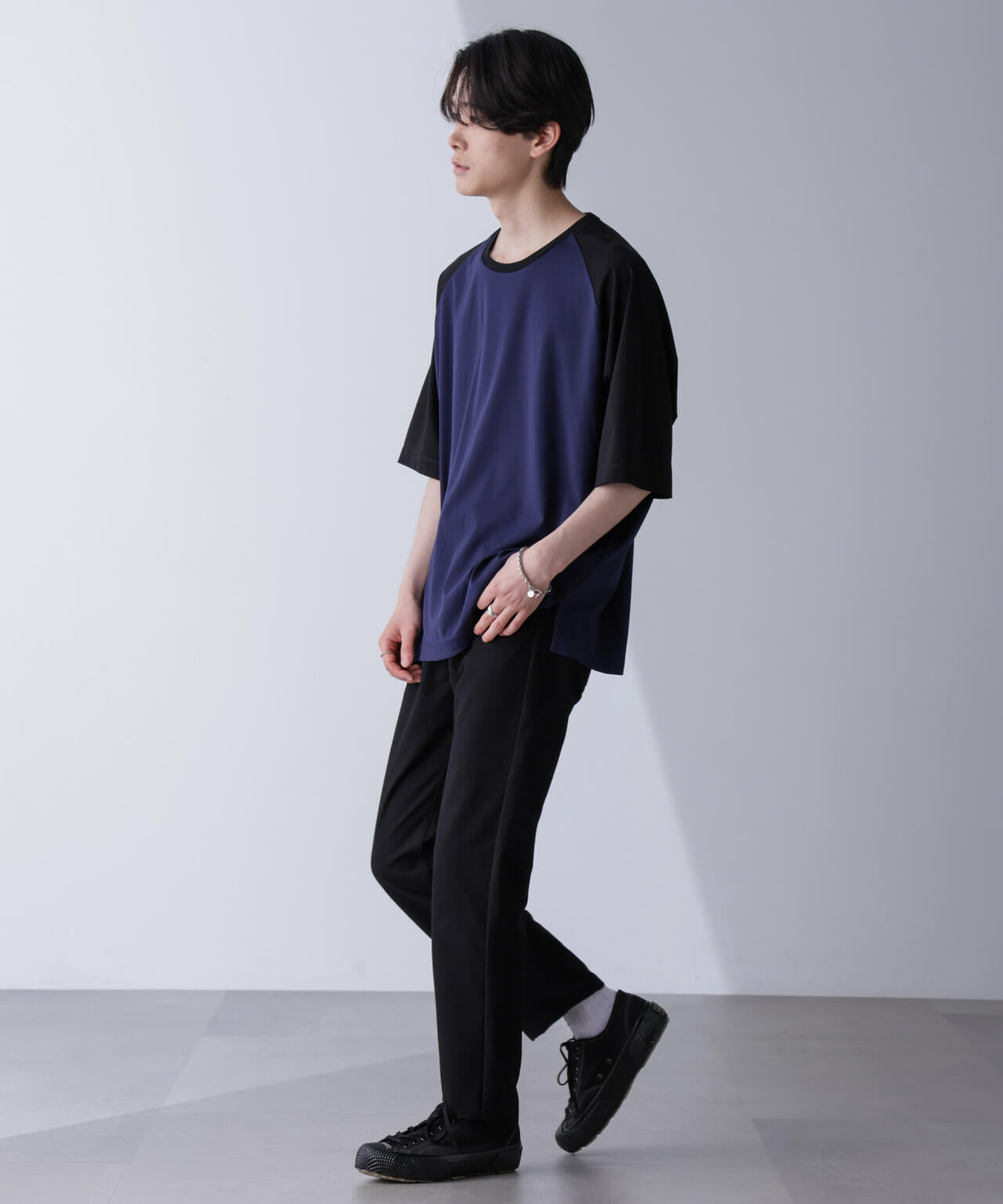 ワイドシルエットラグランTシャツ 半袖