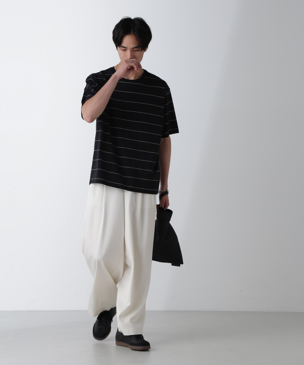 リラックスボーダーTシャツ 半袖