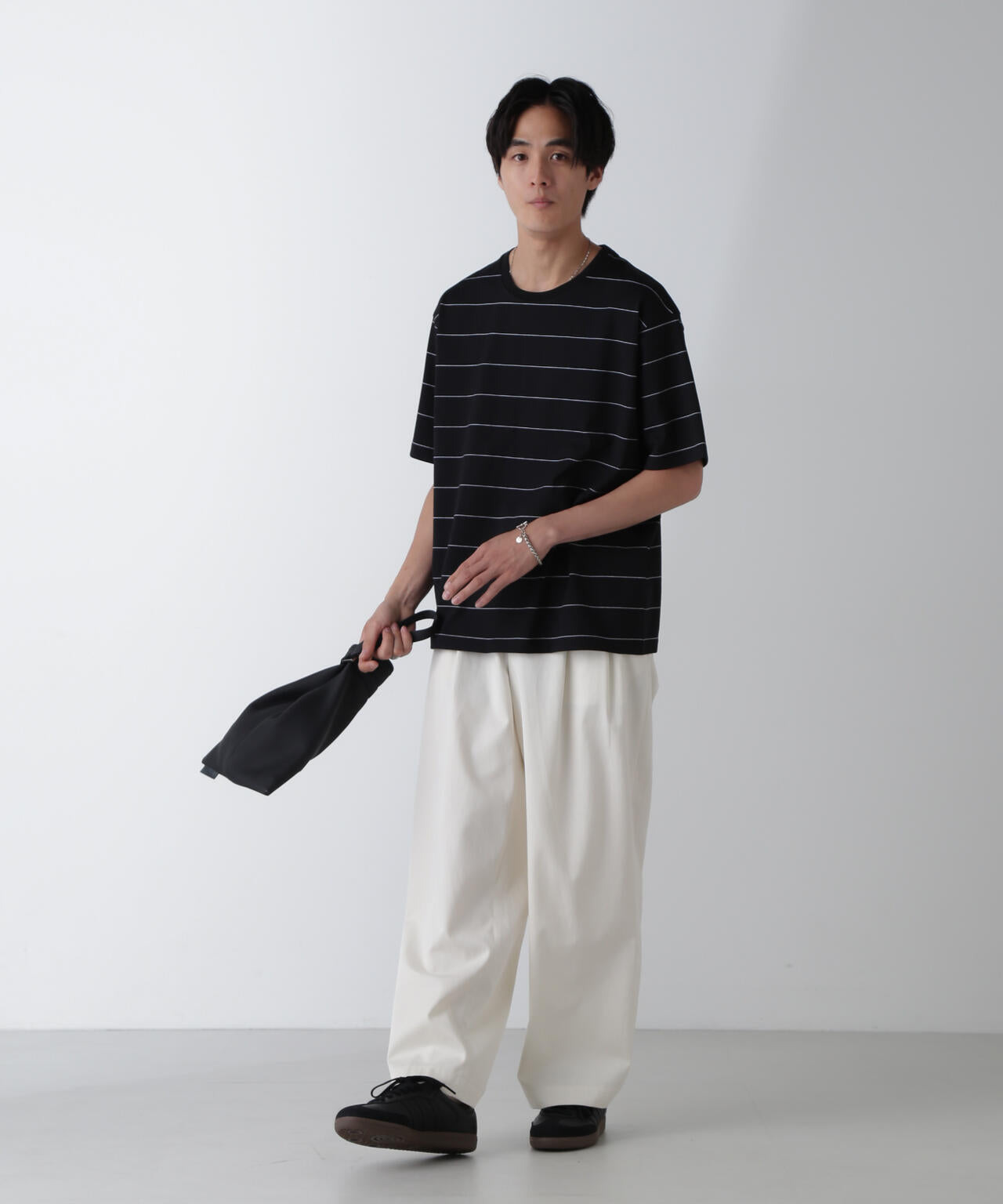 リラックスボーダーTシャツ 半袖