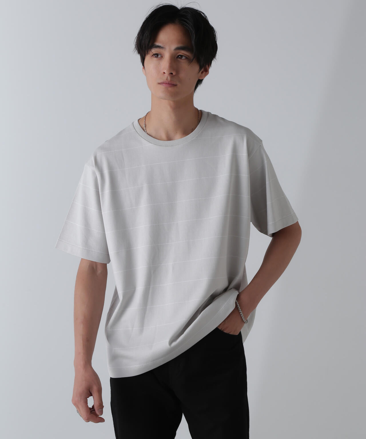 リラックスボーダーTシャツ 半袖