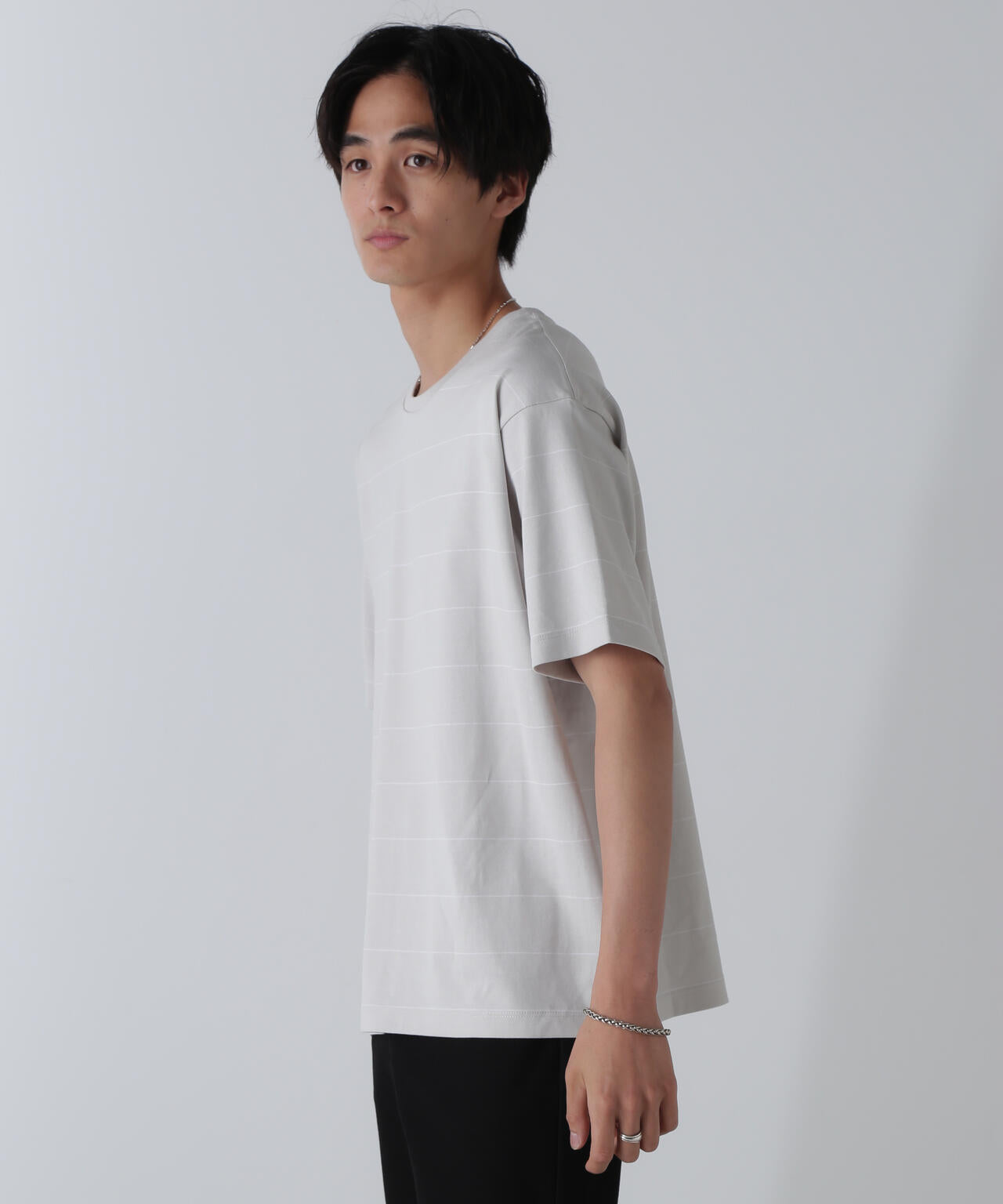 リラックスボーダーTシャツ 半袖