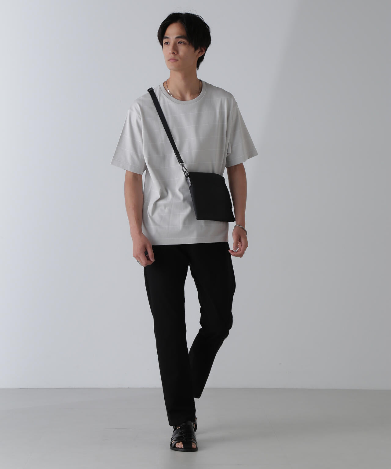 リラックスボーダーTシャツ 半袖