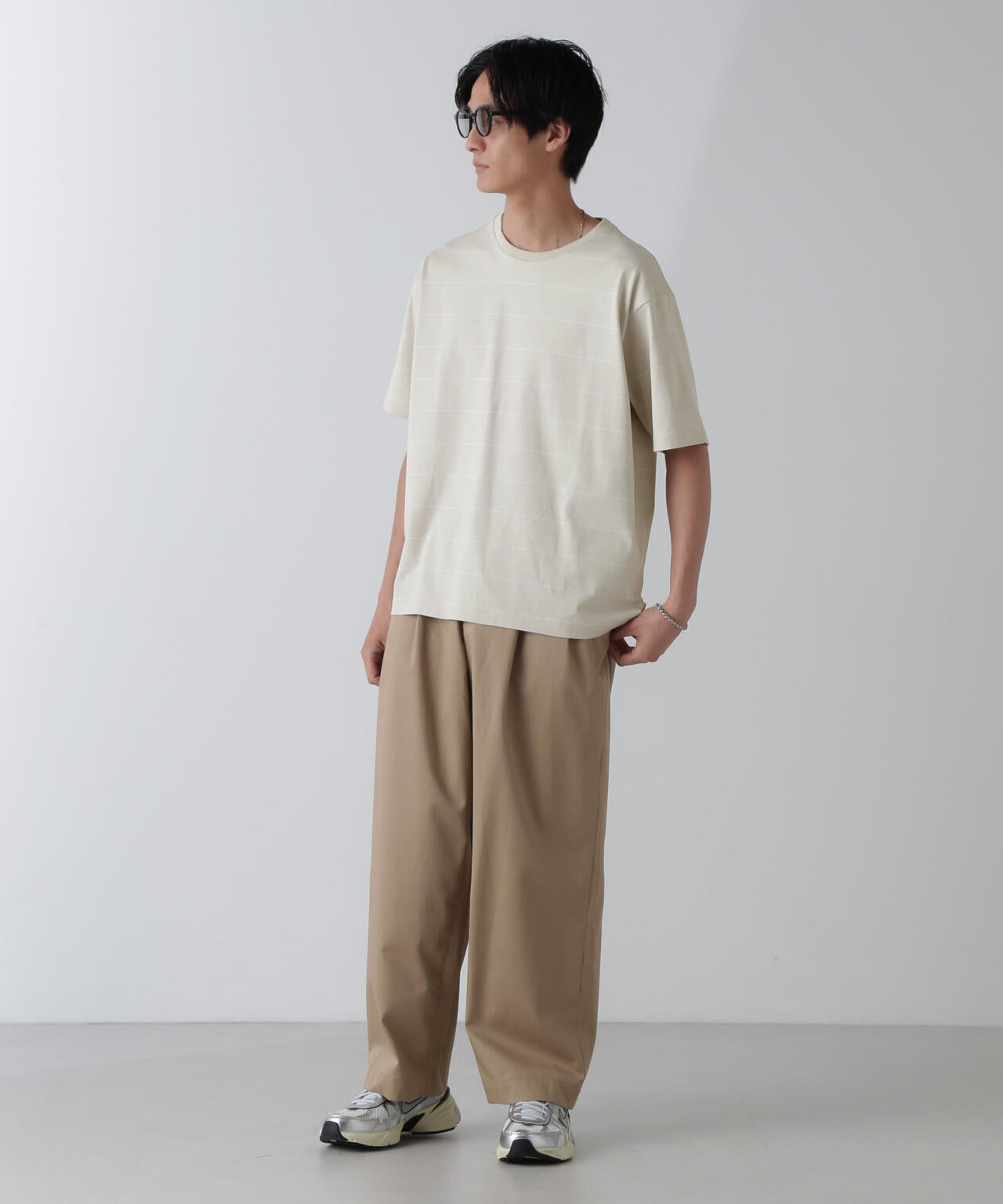 リラックスボーダーTシャツ 半袖