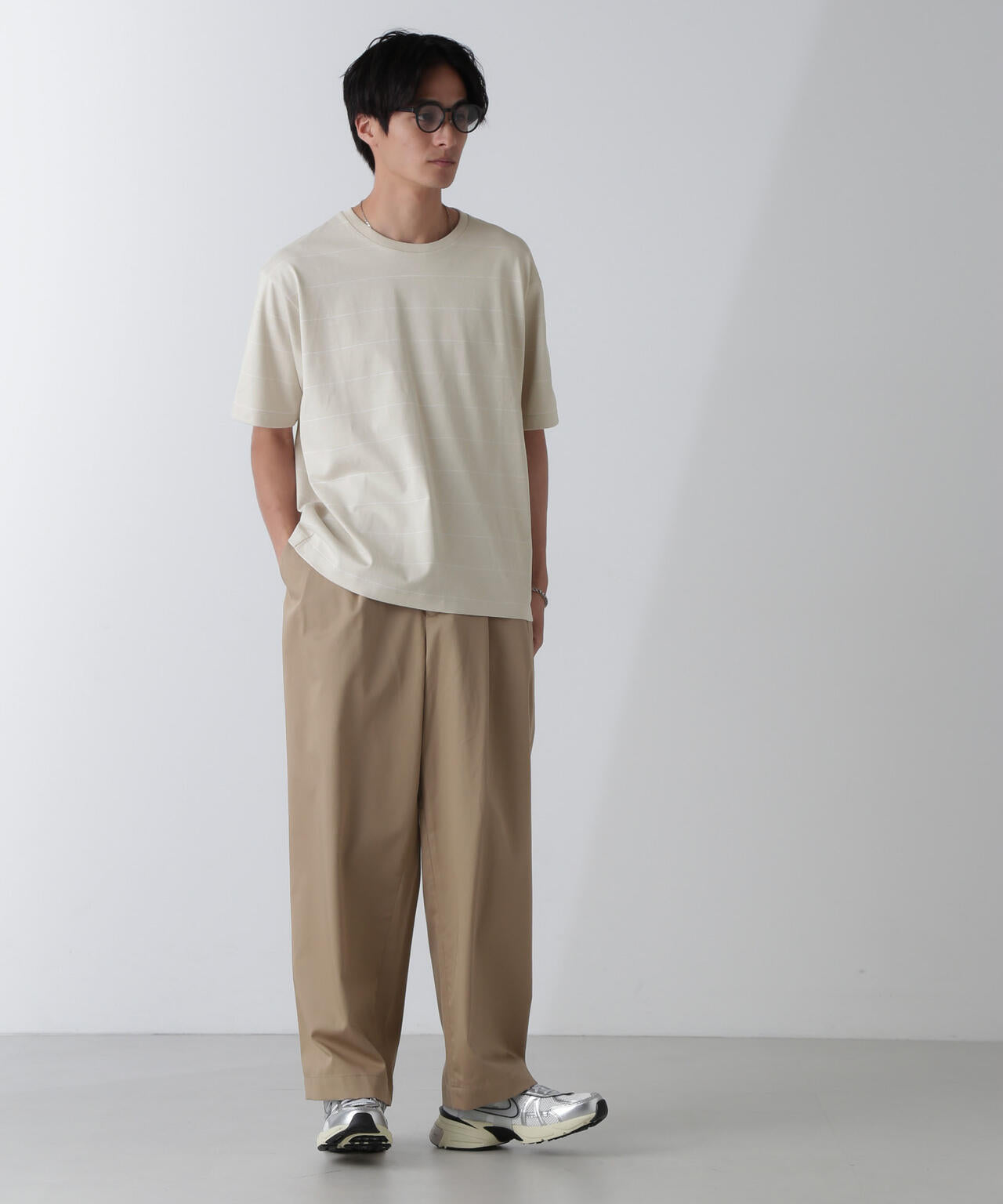 リラックスボーダーTシャツ 半袖