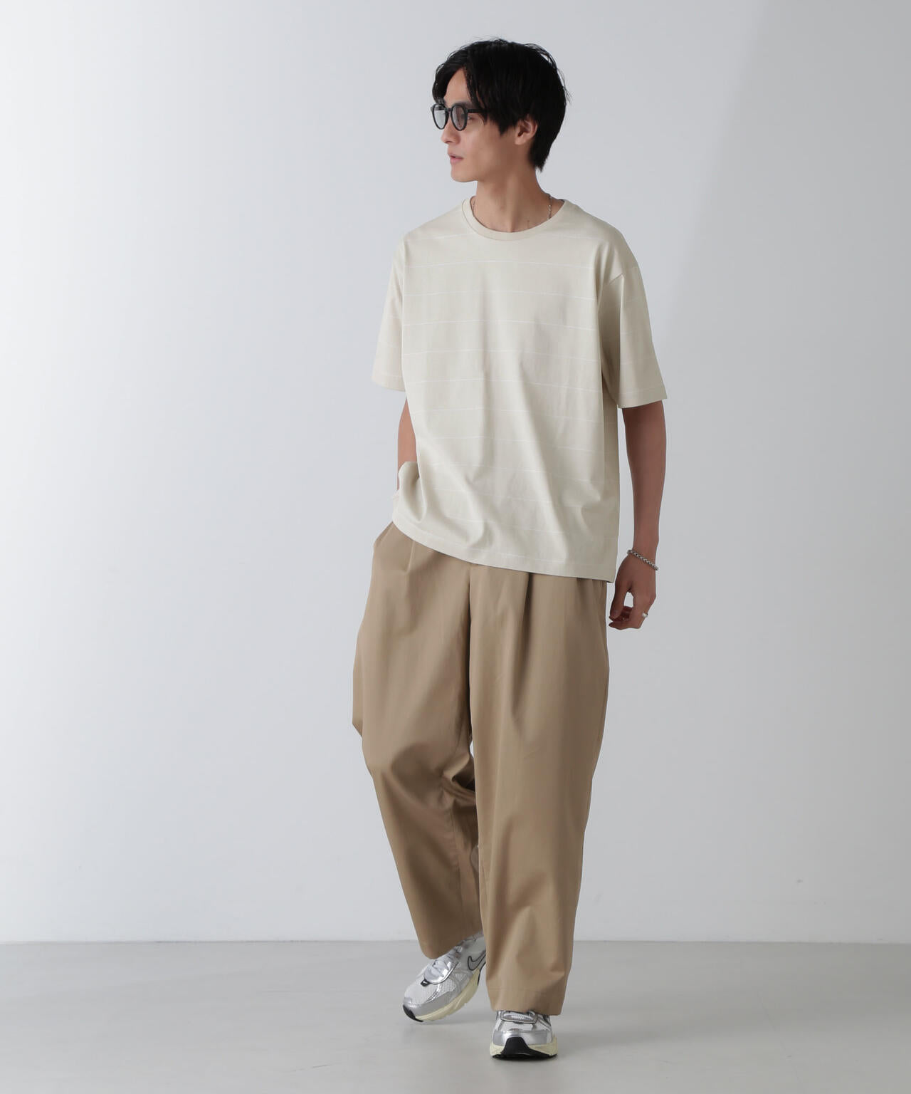 リラックスボーダーTシャツ 半袖