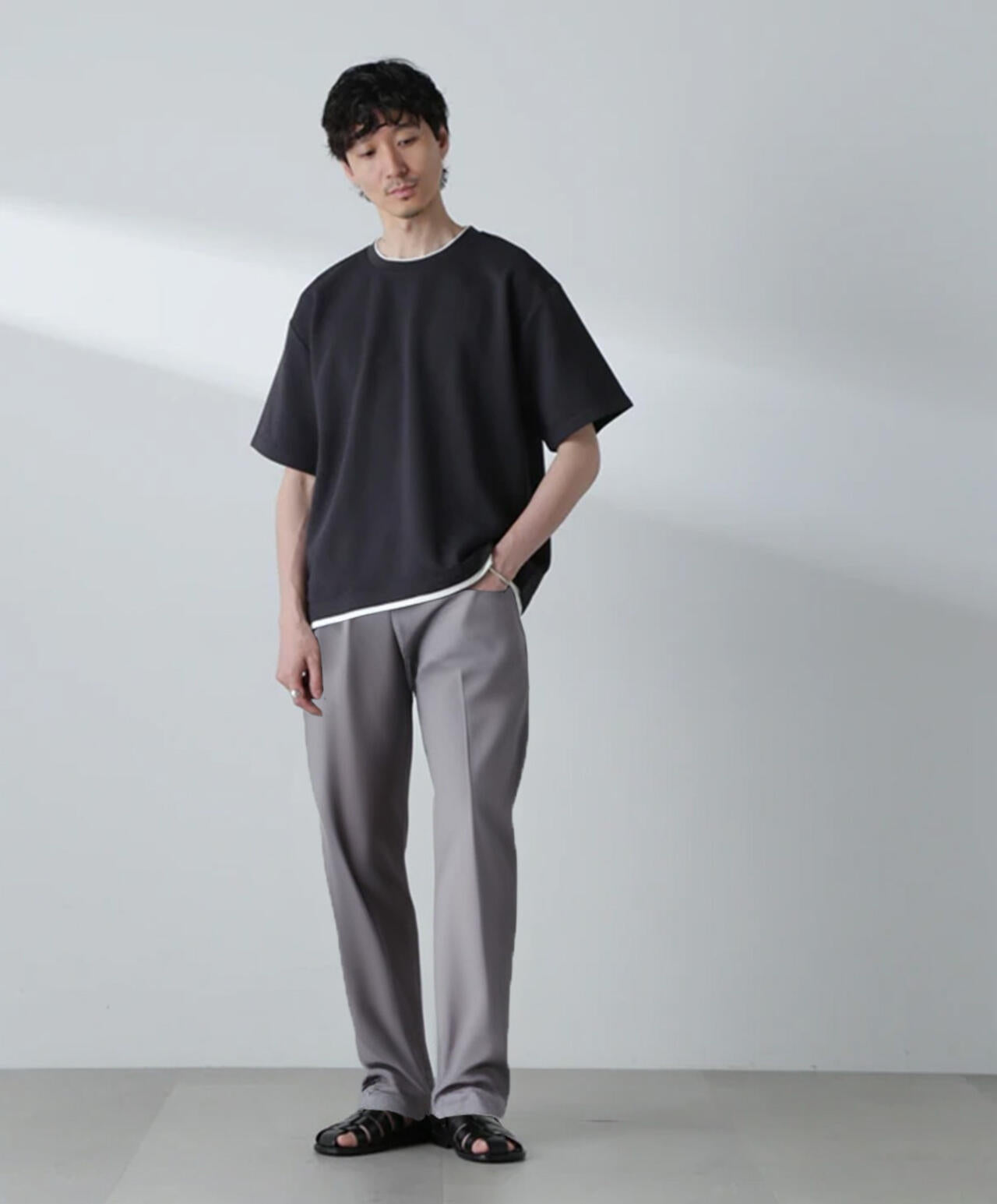 ガーターフェイクレイヤードTシャツ 半袖