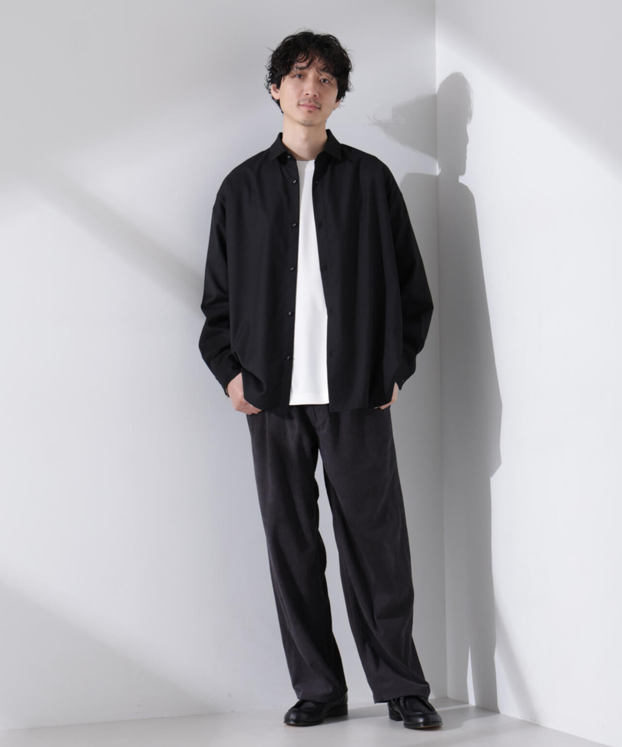 ビッグドレープシャツ 長袖