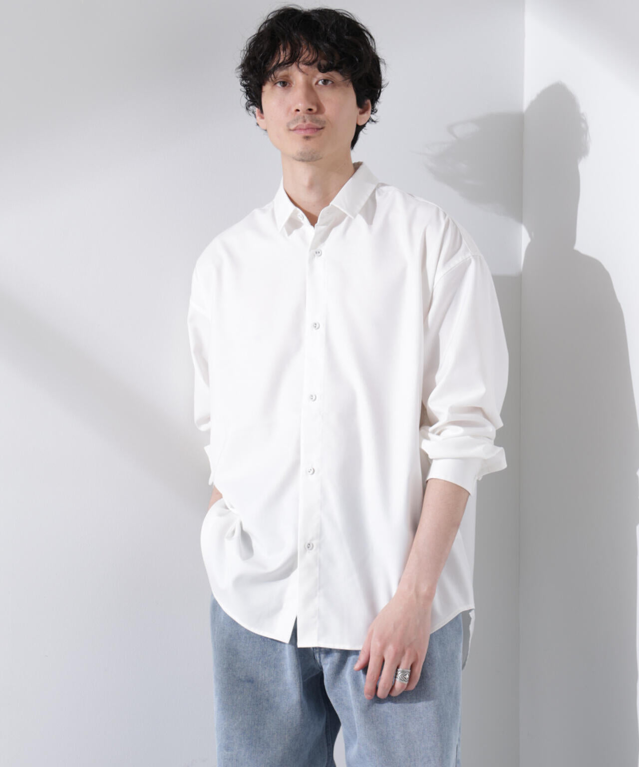 ビッグドレープシャツ 長袖