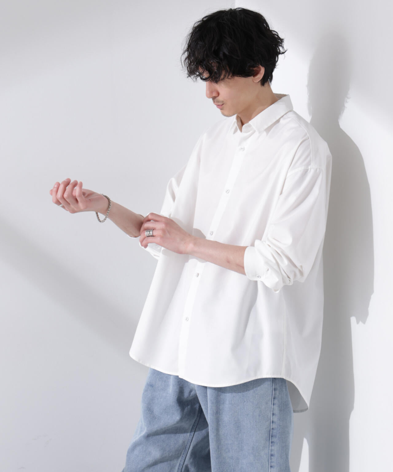 ビッグドレープシャツ 長袖