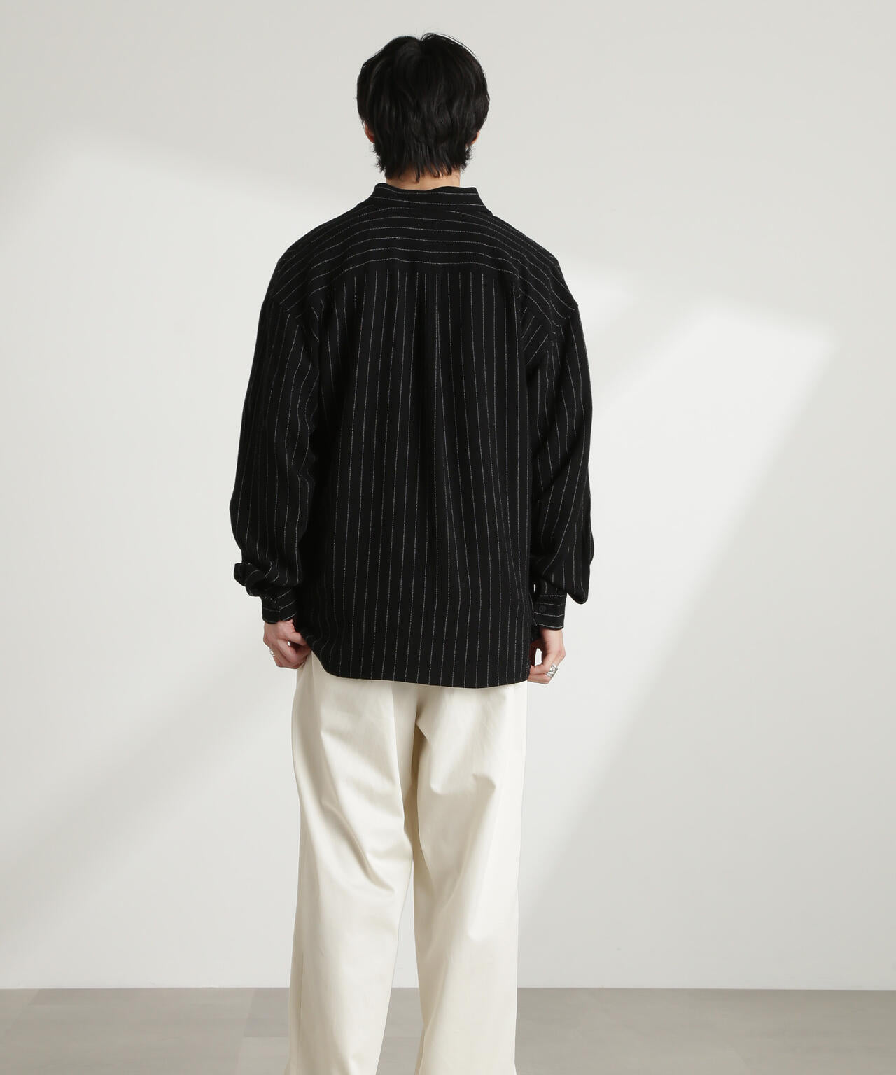 WEB限定/ピンストライプレギュラーカラーシャツ 長袖