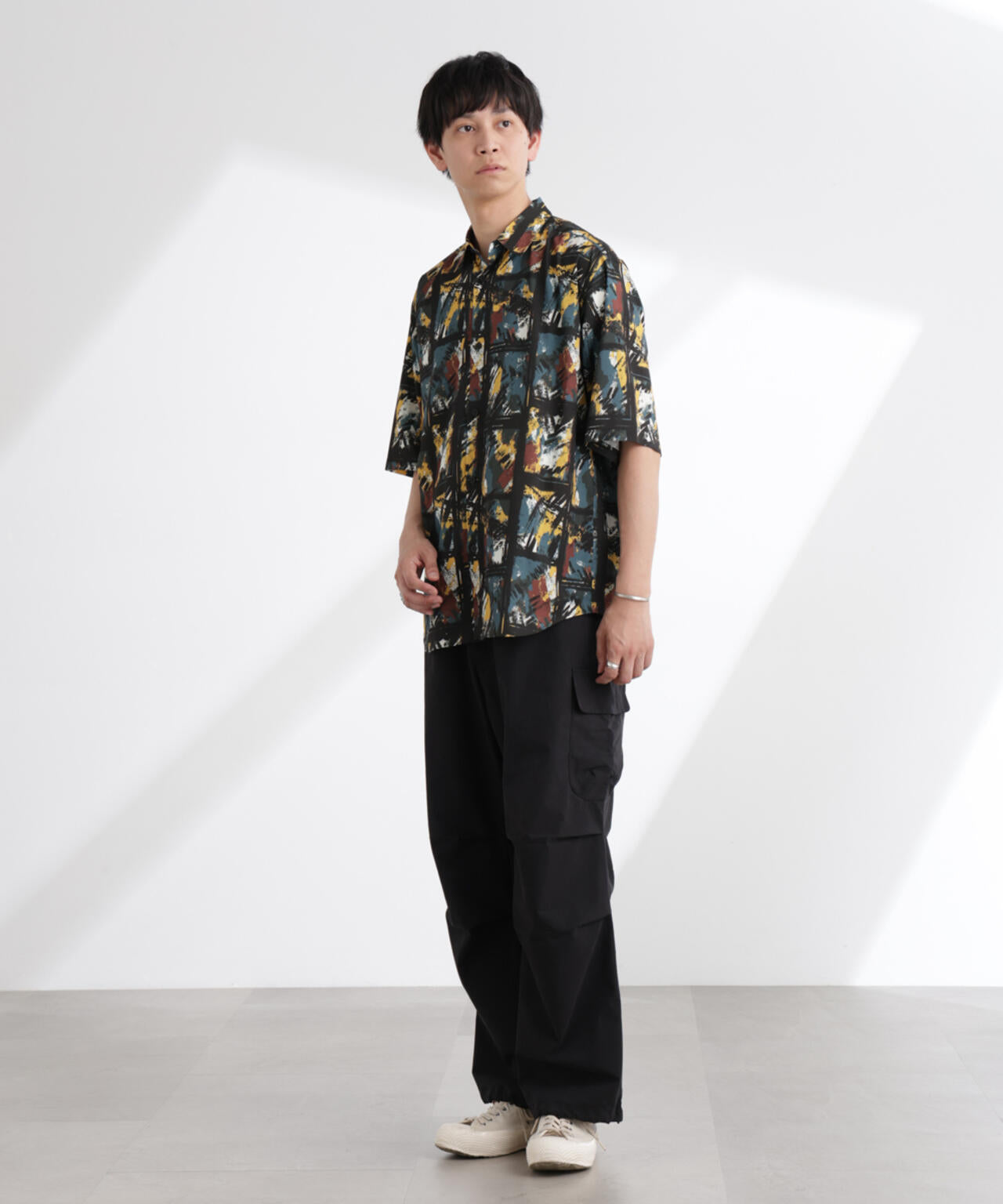 アート柄シャツ 半袖