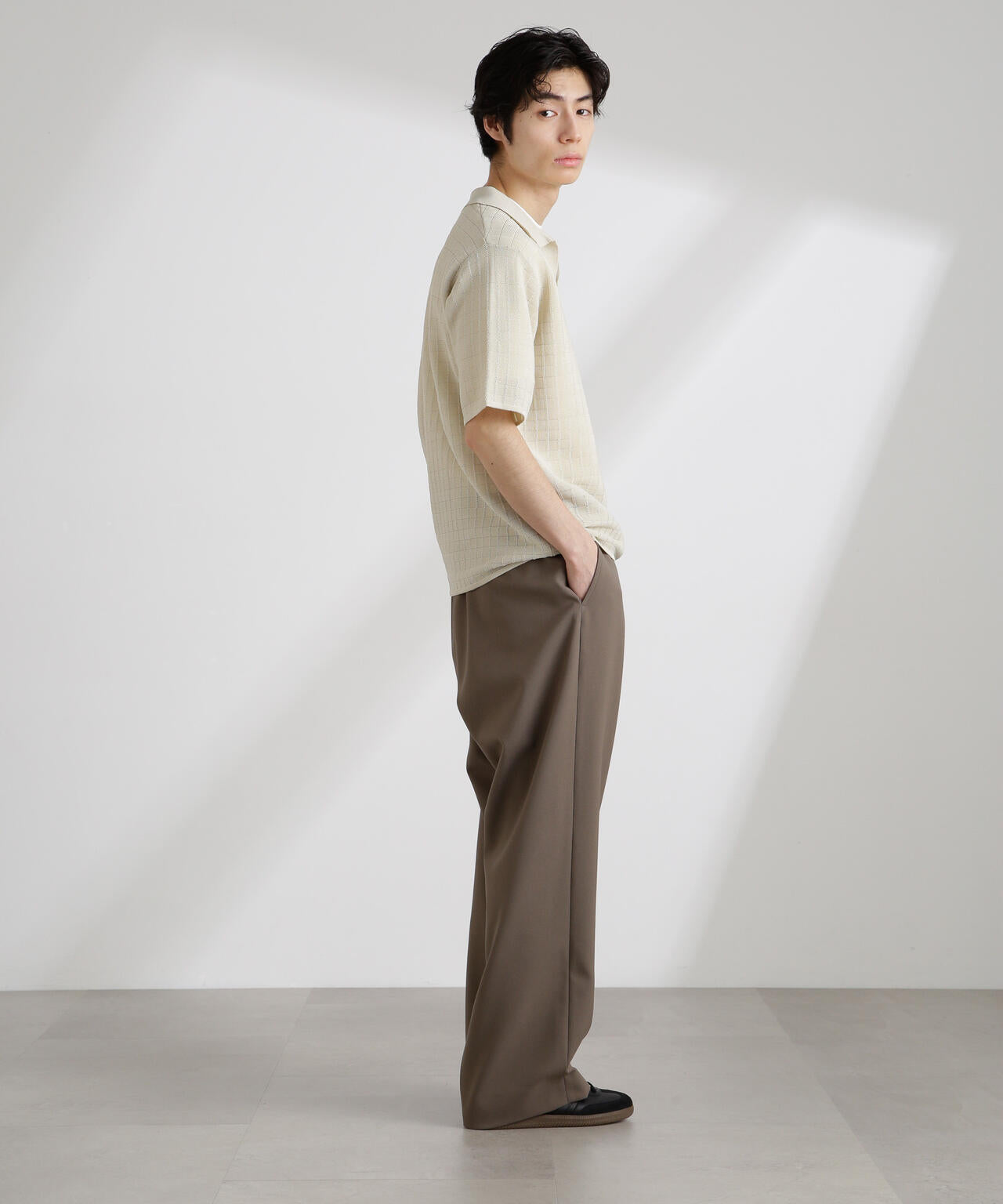 透かし編みスキッパーニット 半袖