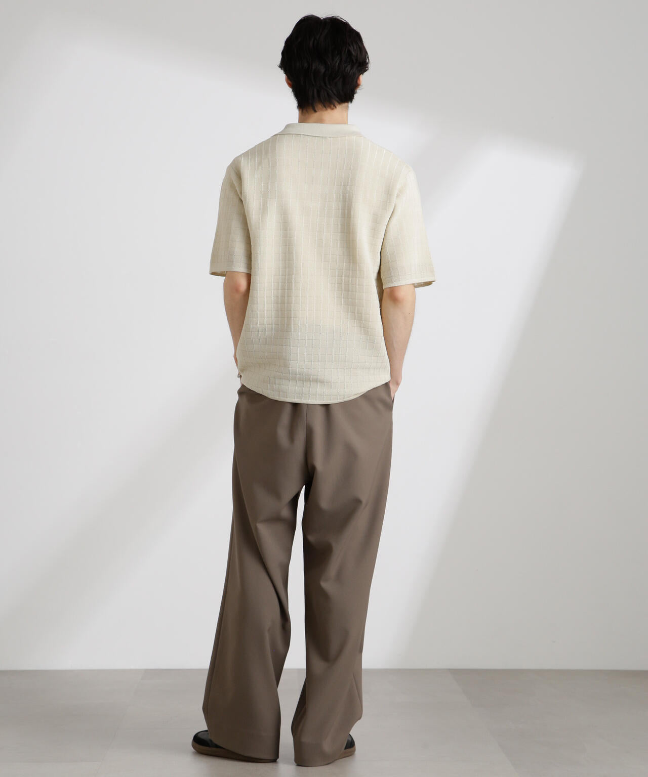 透かし編みスキッパーニット 半袖