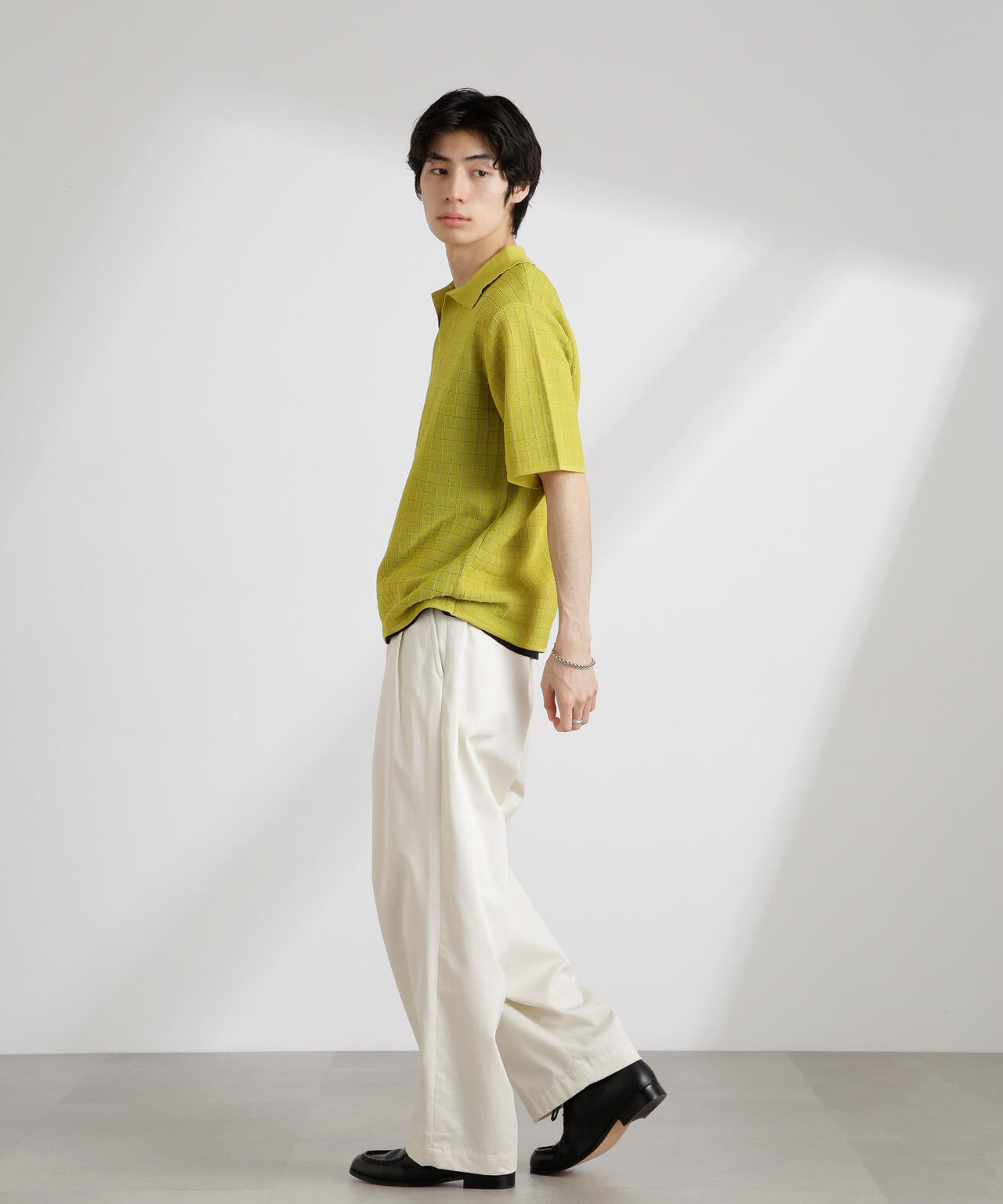 透かし編みスキッパーニット 半袖