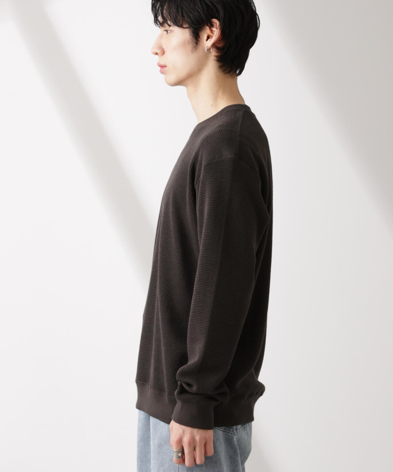テックワッフルクルーネックTシャツ