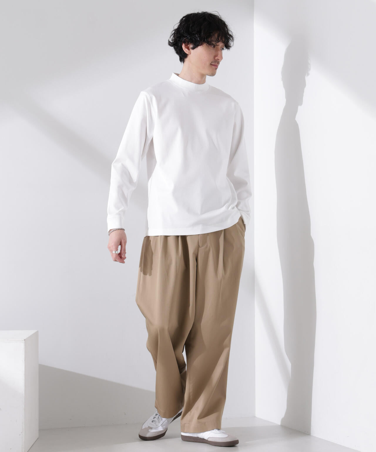 アンチスメルモックネックTシャツ 長袖