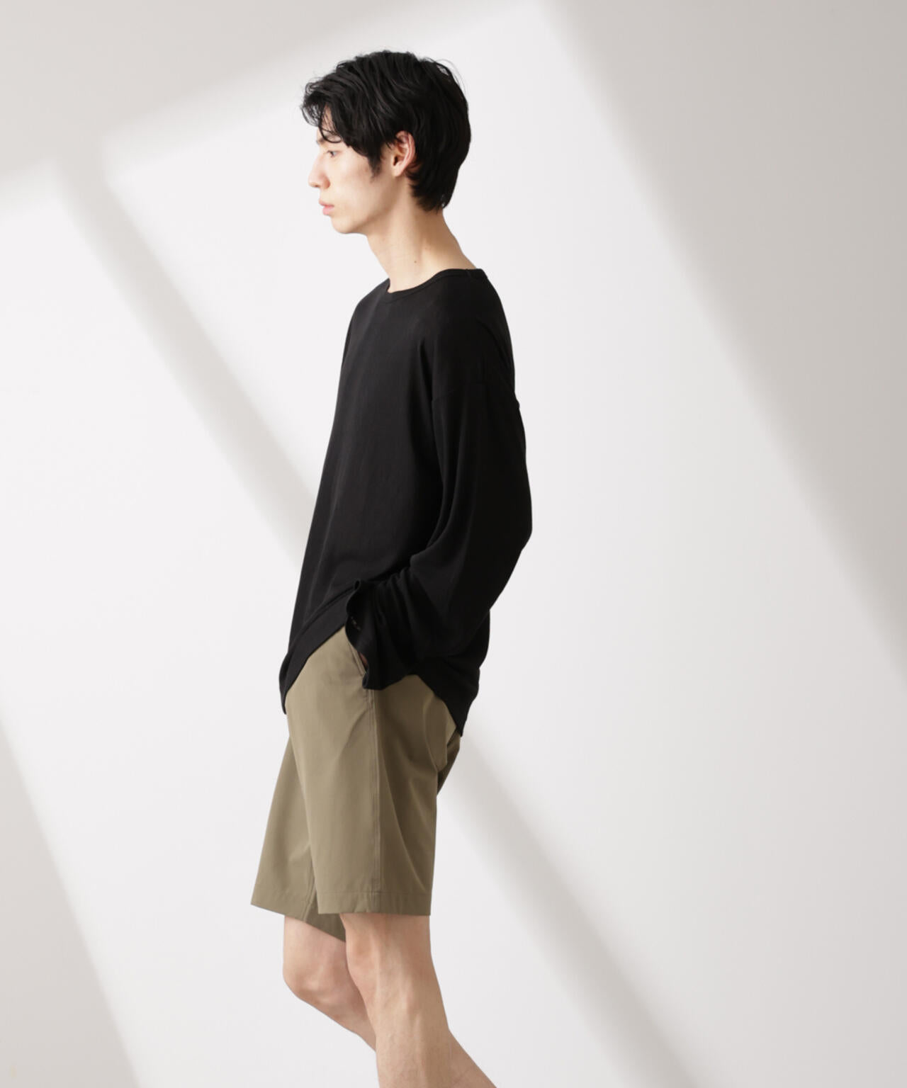 WEB限定/セミシアークルーネックプルオーバー 長袖