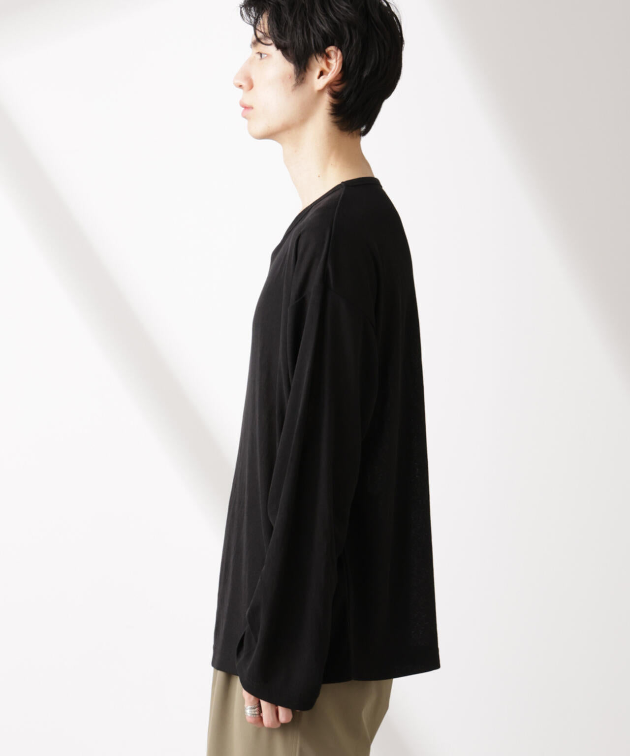 WEB限定/セミシアークルーネックプルオーバー 長袖