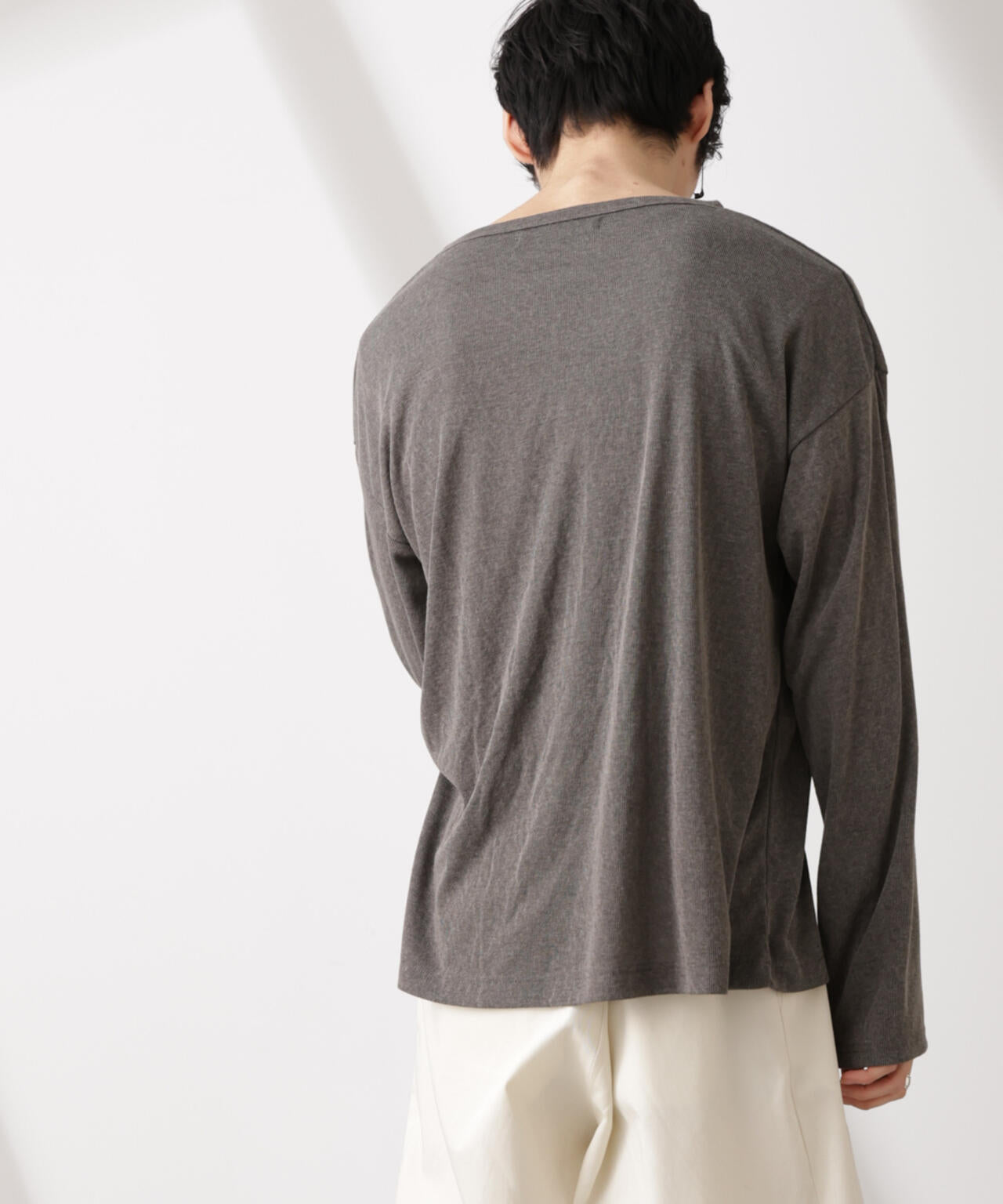 WEB限定/セミシアークルーネックプルオーバー 長袖