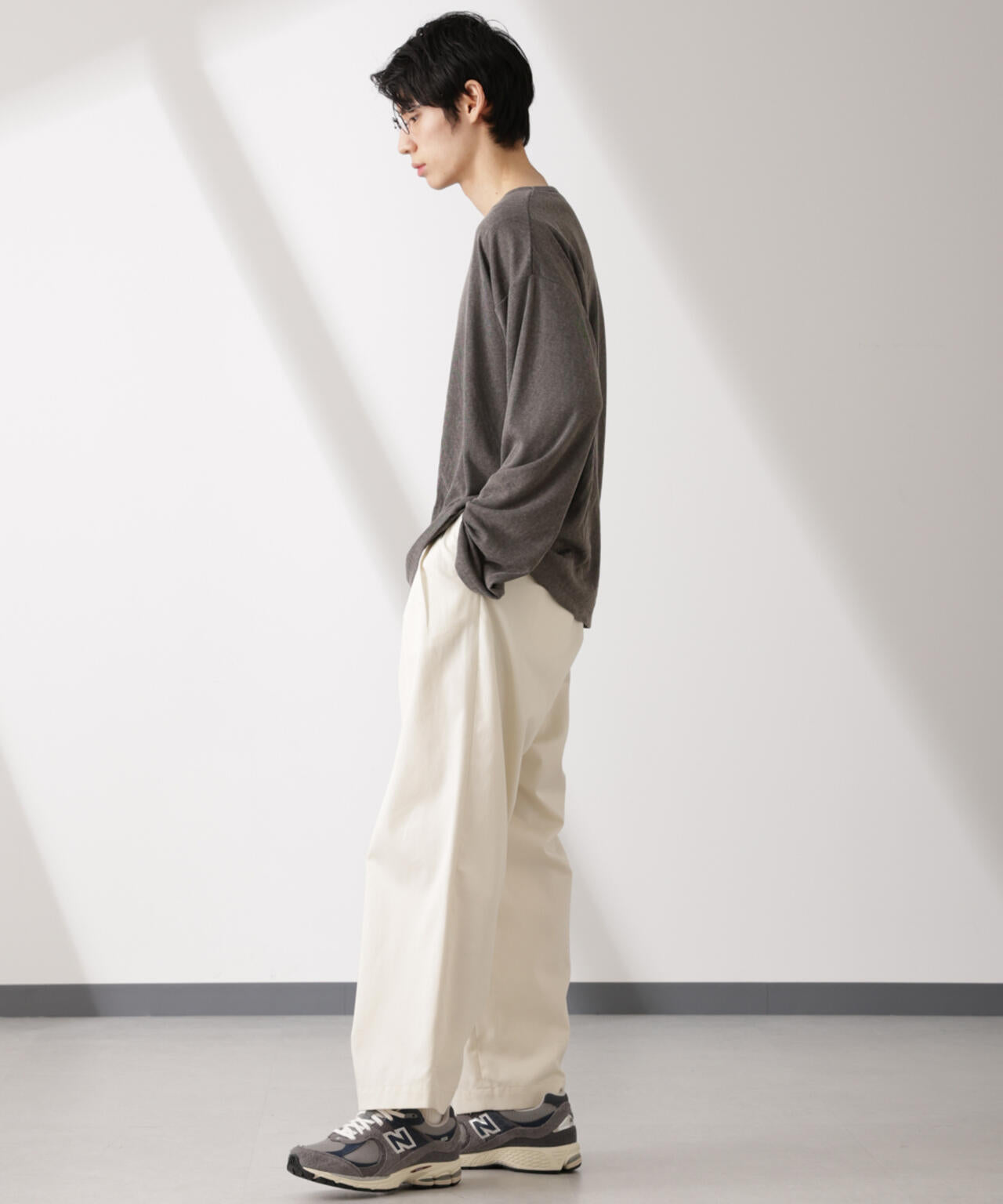WEB限定/セミシアークルーネックプルオーバー 長袖