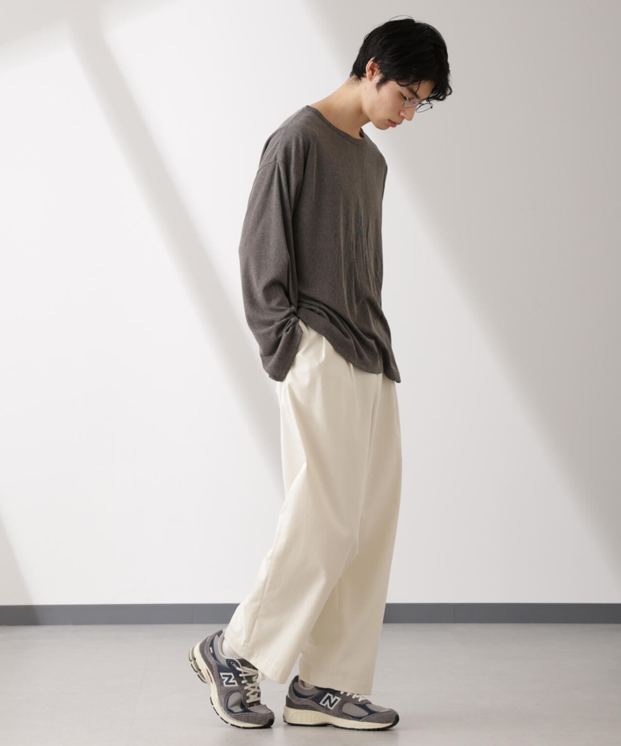 WEB限定/セミシアークルーネックプルオーバー 長袖