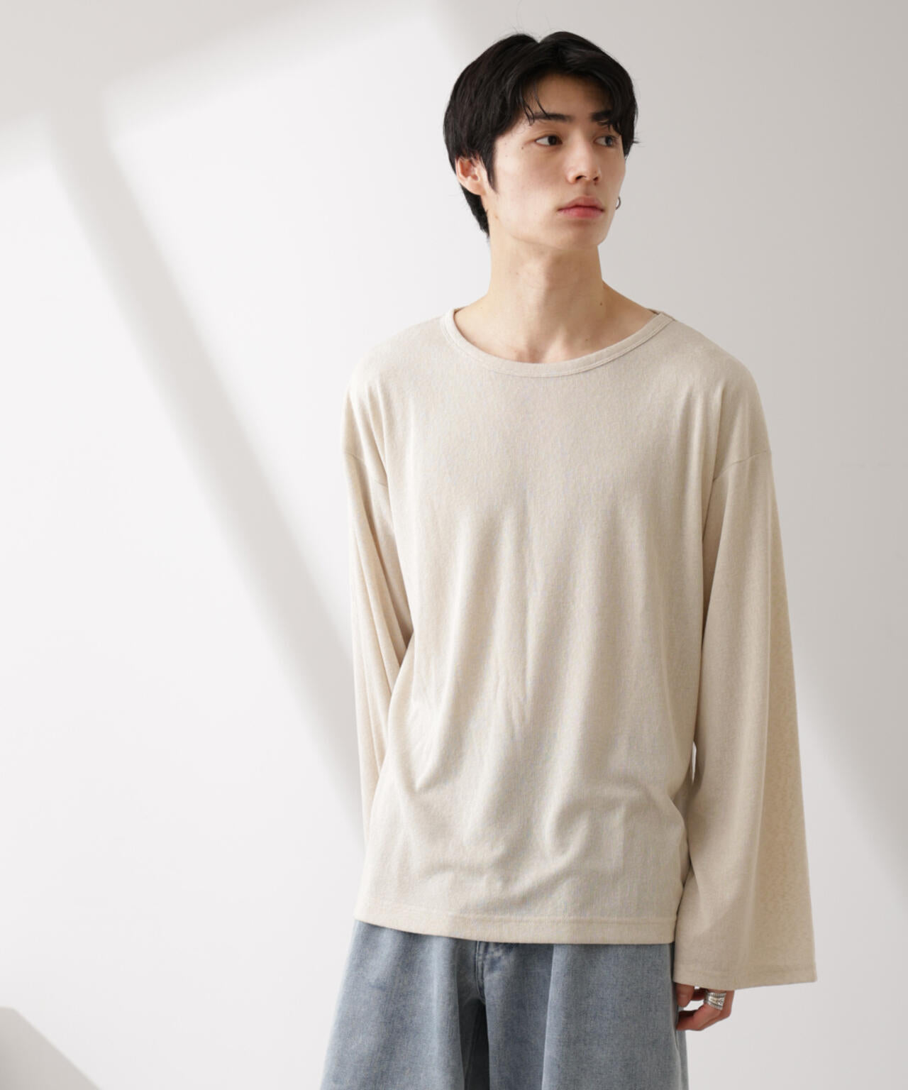 WEB限定/セミシアークルーネックプルオーバー 長袖