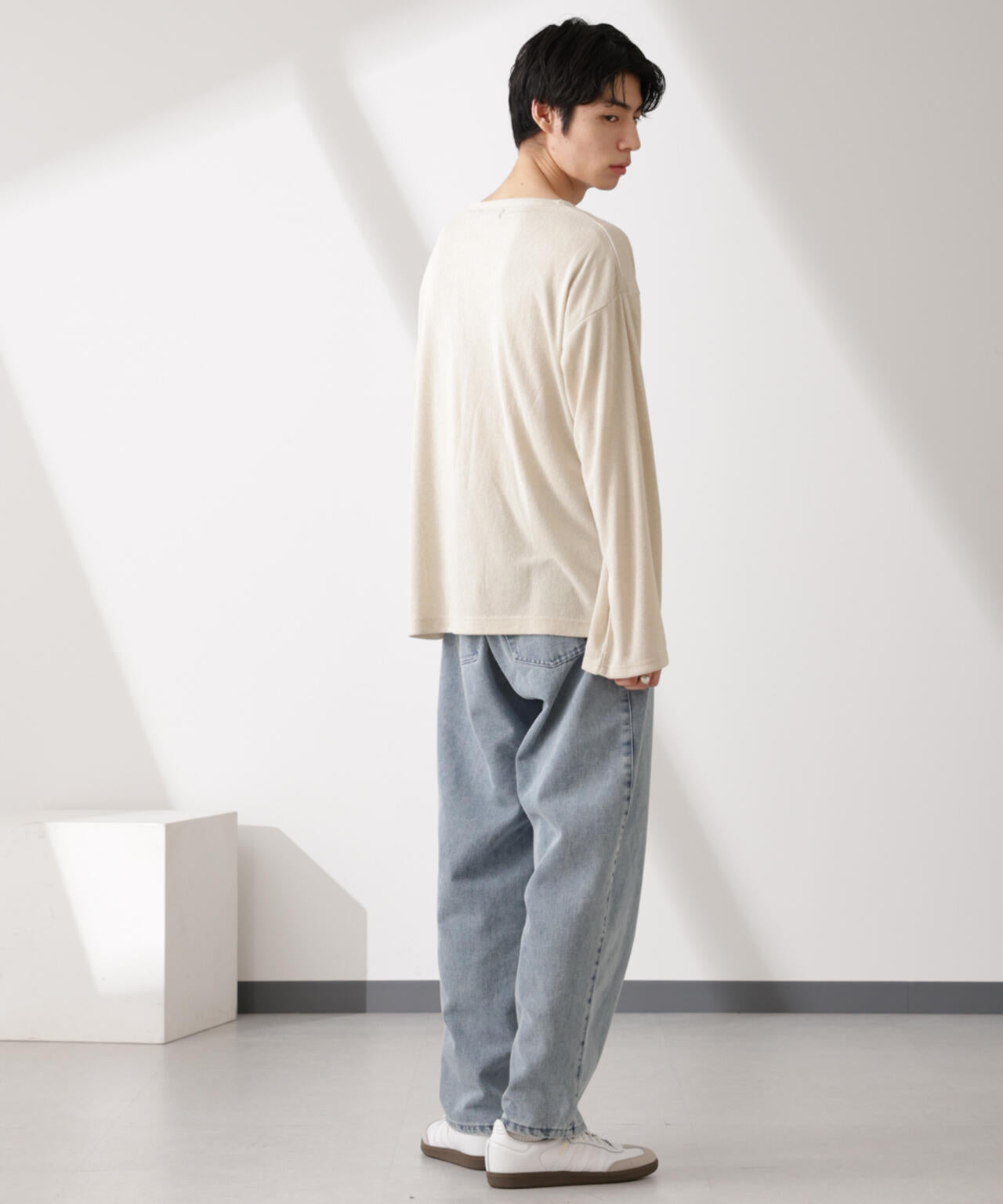 WEB限定/セミシアークルーネックプルオーバー 長袖