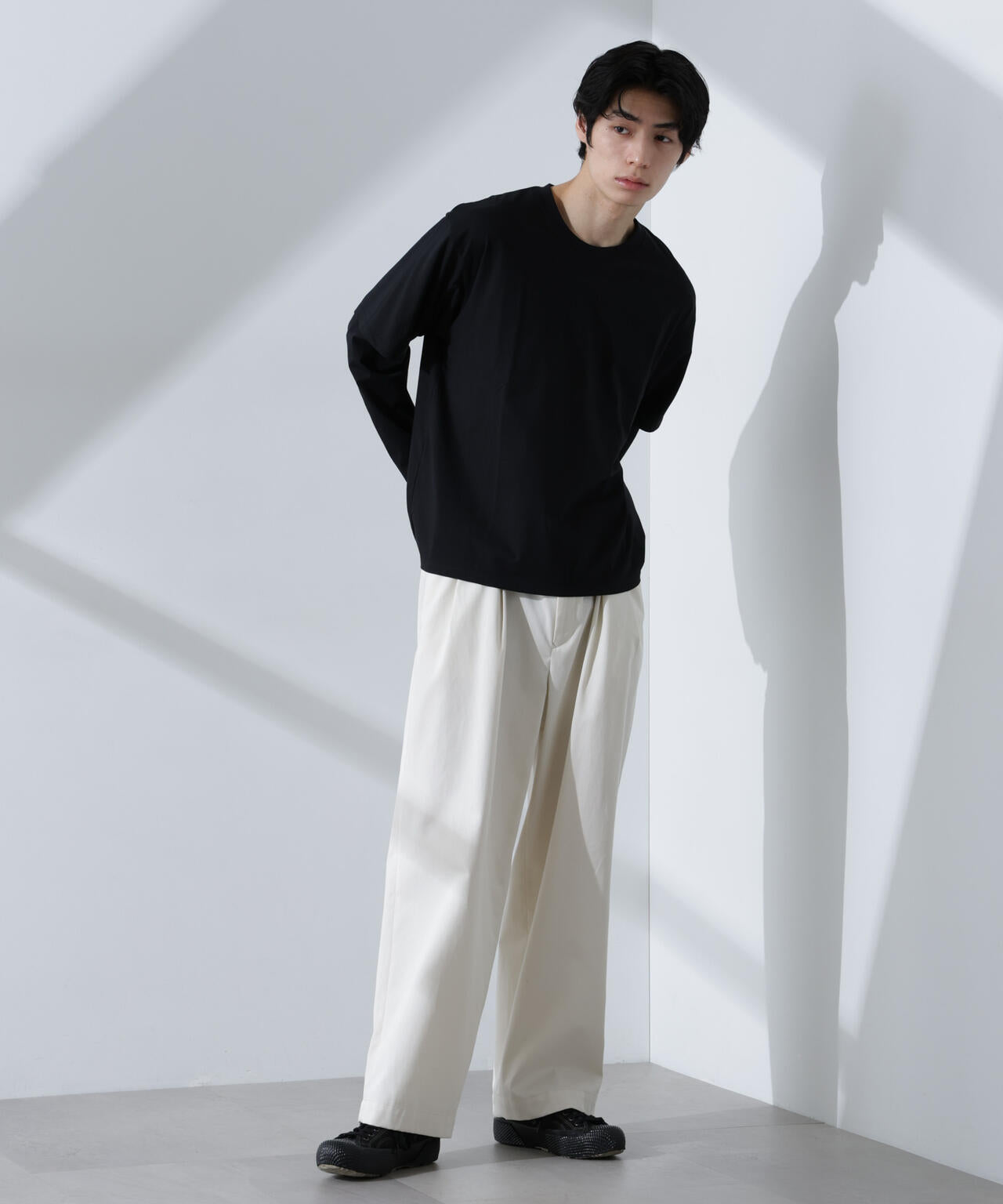 フェイクレイヤードTシャツ 長袖