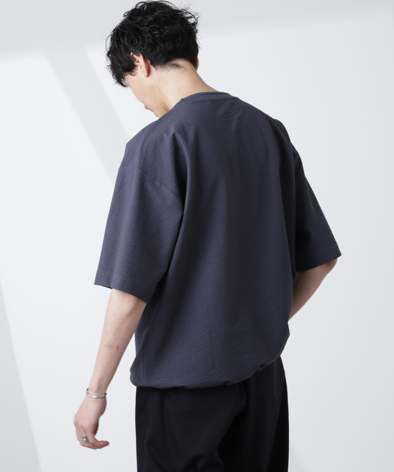 シルケットサッカーワイドTシャツ 半袖