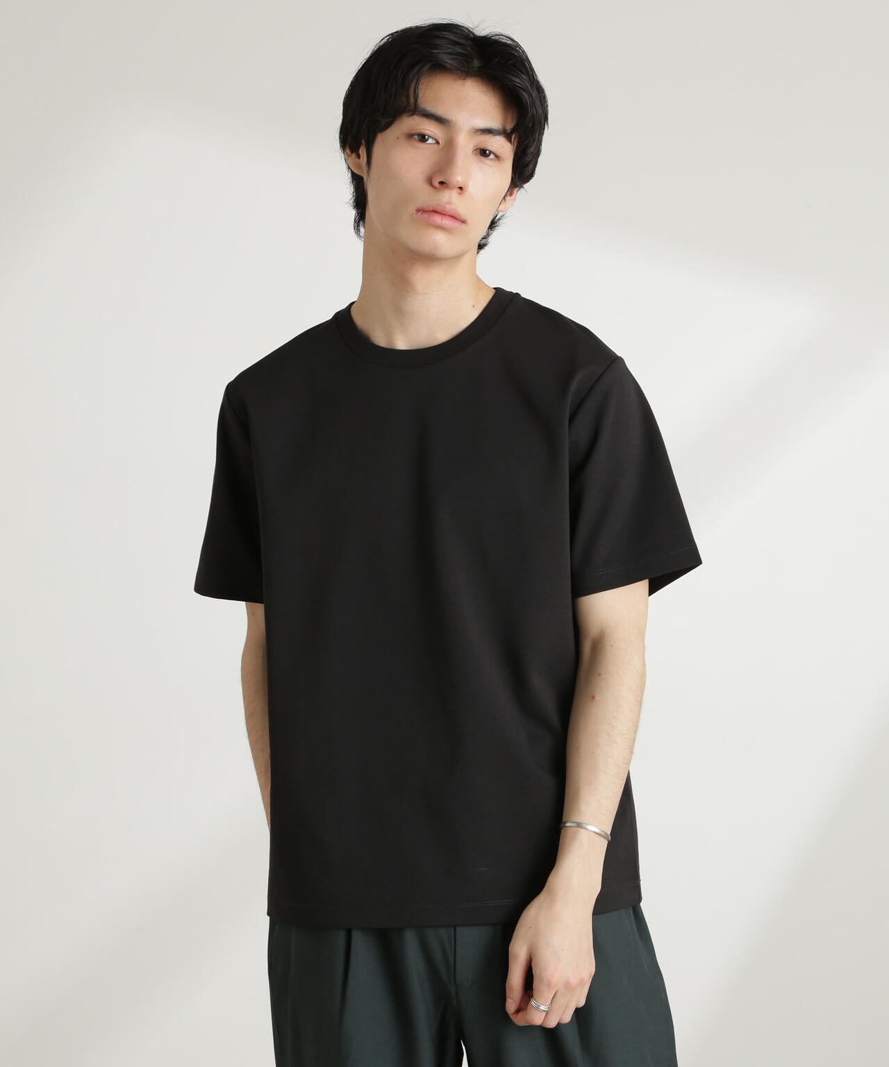 ダブルスムースクルーネックTシャツ 半袖