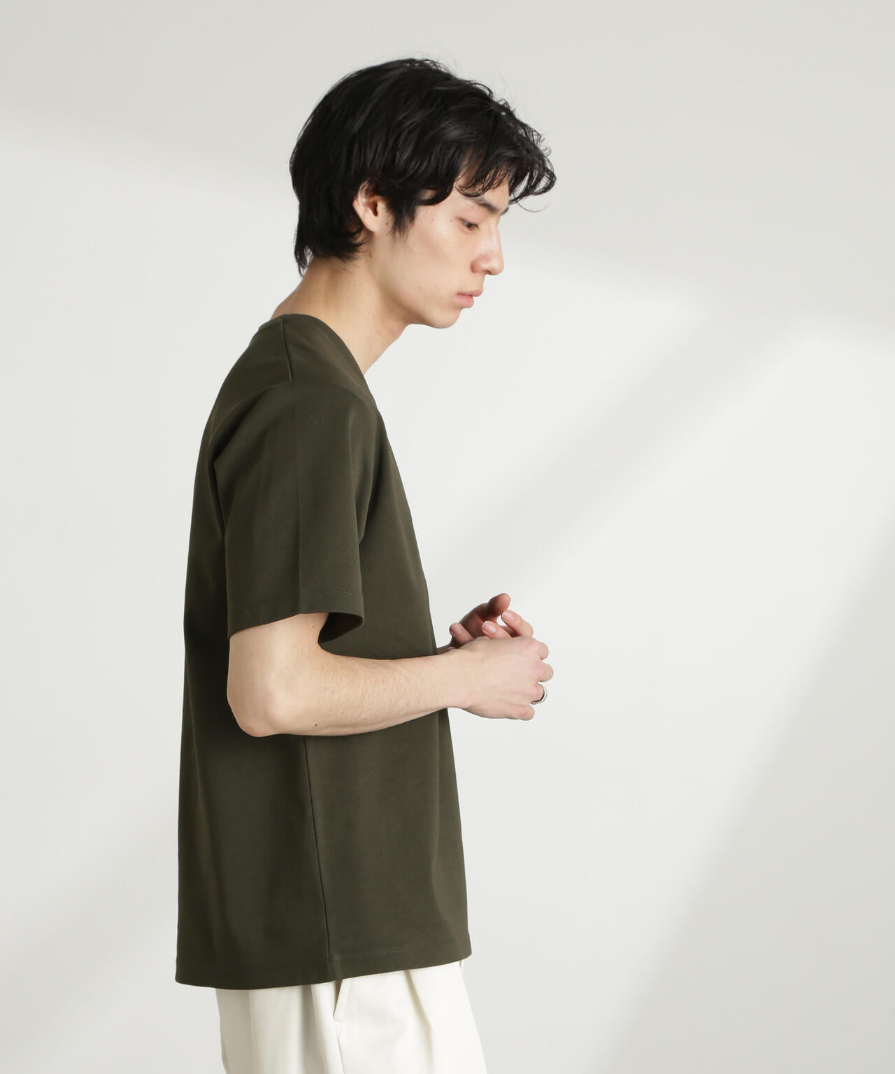 ダブルスムースVネックTシャツ 半袖
