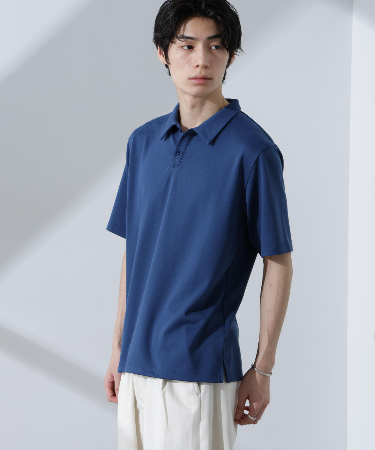 Pe/Ry鹿の子ポロシャツ 半袖
