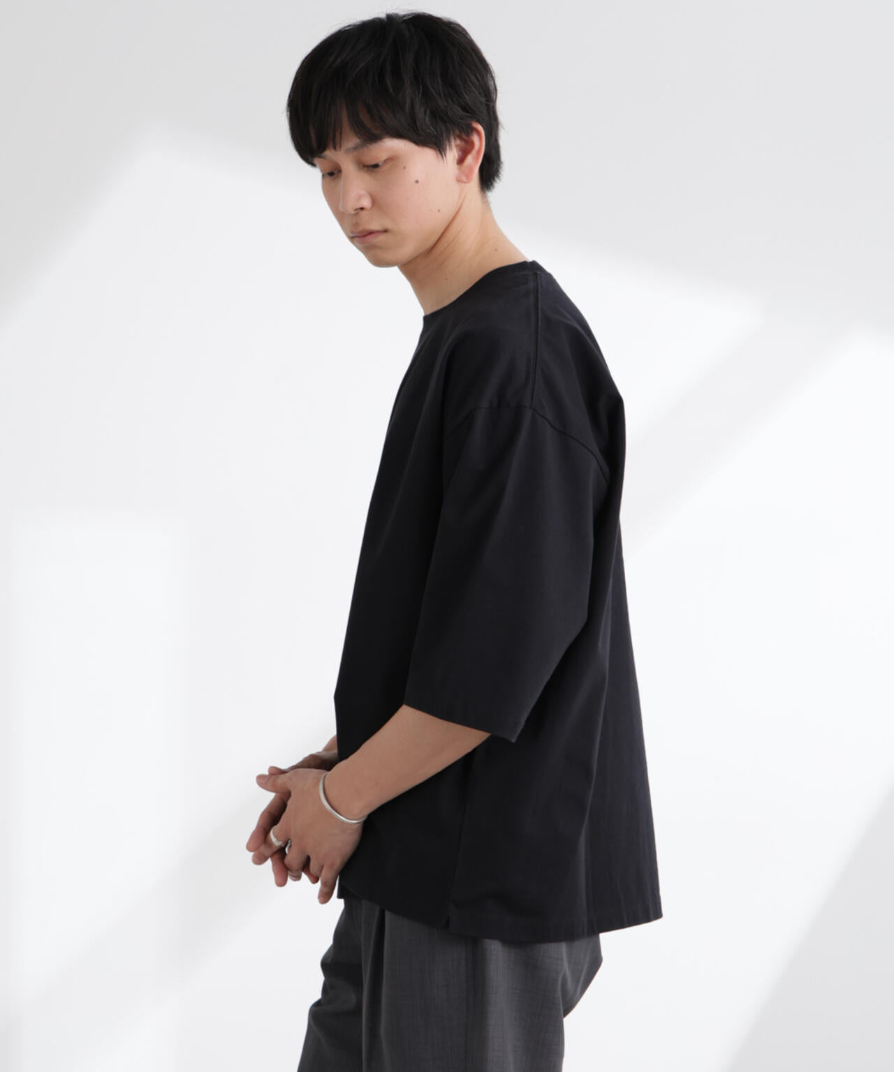 ルーズフィットワイドスリーブTシャツ 7分袖