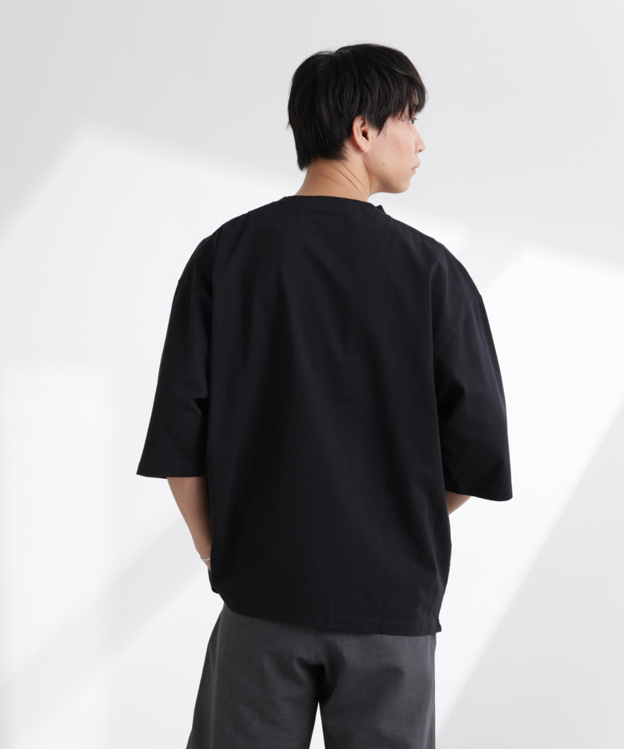 ルーズフィットワイドスリーブTシャツ 7分袖