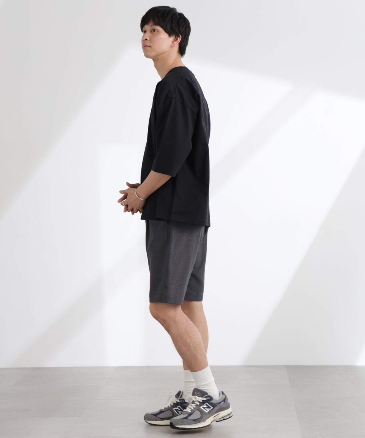 ルーズフィットワイドスリーブTシャツ 7分袖
