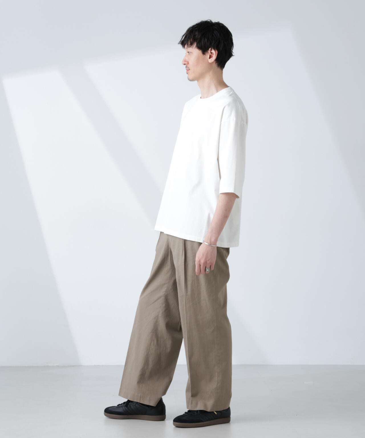 ルーズフィットワイドスリーブTシャツ 7分袖