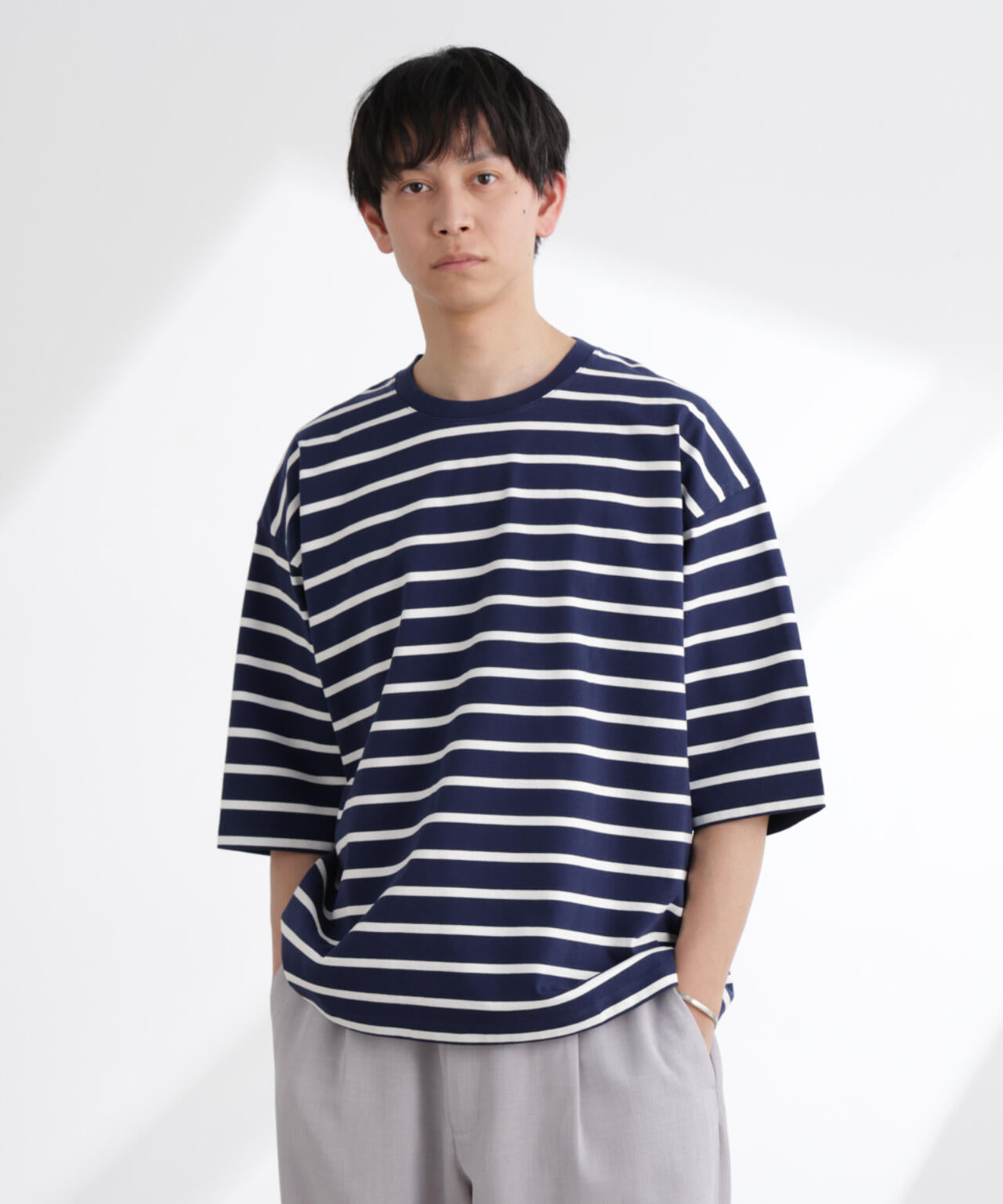 ルーズフィットワイドスリーブTシャツ 7分袖