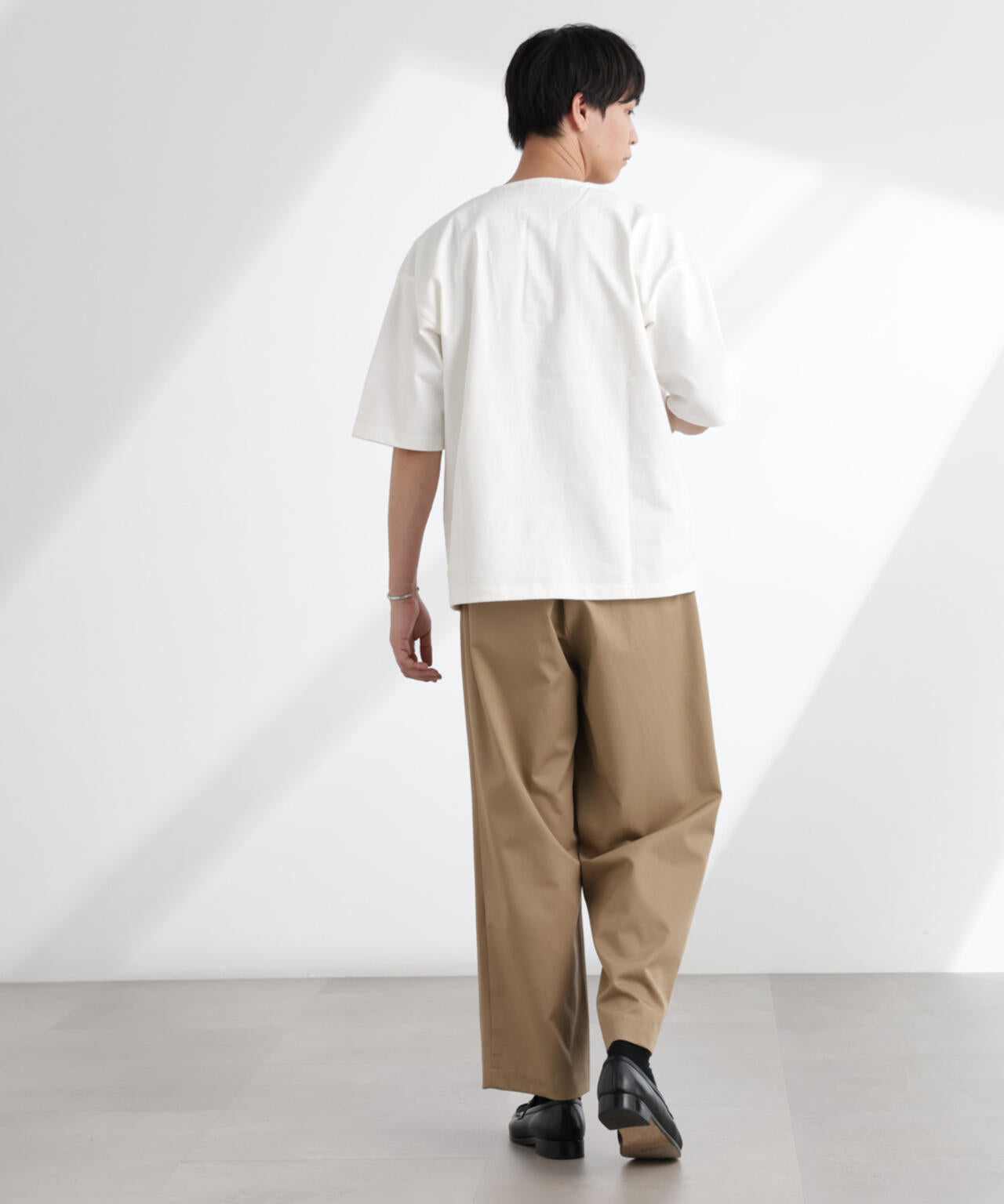 ヘビーオンスワイドヘンリーネックTシャツ 半袖
