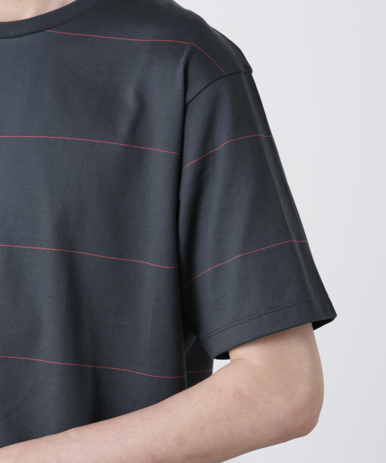 パネルボーダーTシャツ 半袖