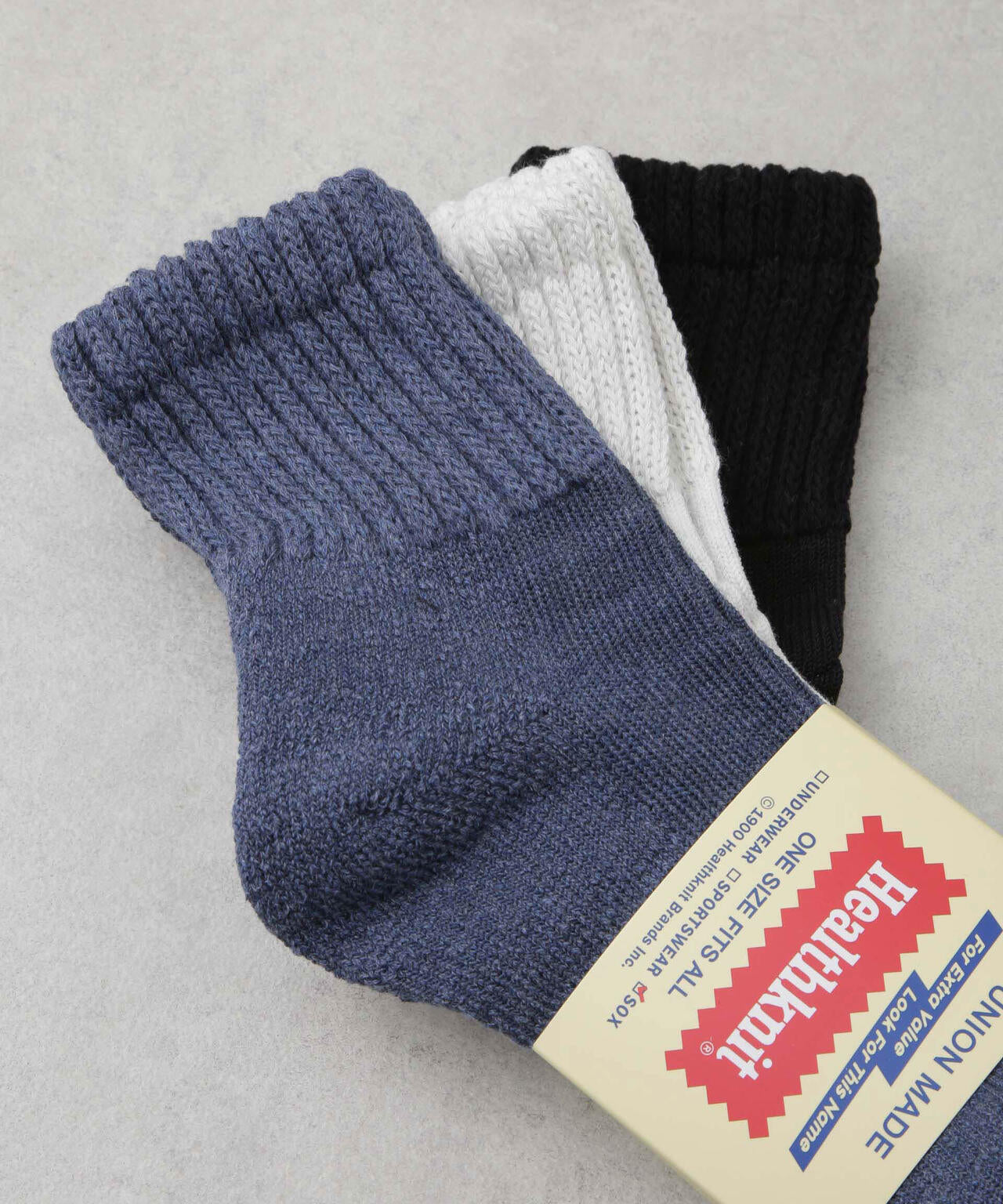 Healthknit/シンカーカラー無地 ソックス アソート3足セット