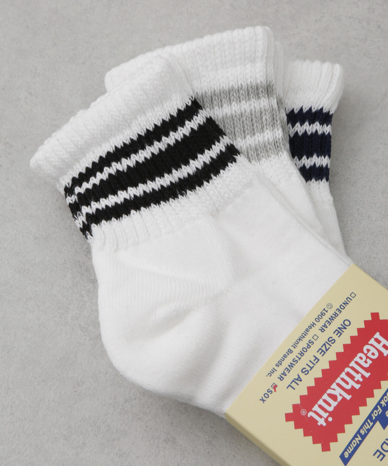 Healthknit/3本ライン ソックス アソート3足セット