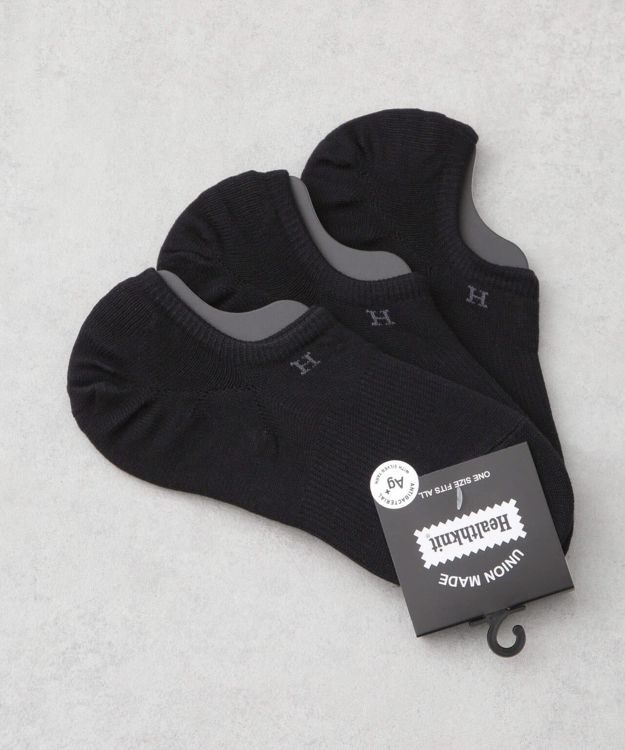Healthknit/ブラック無地 Ag＋