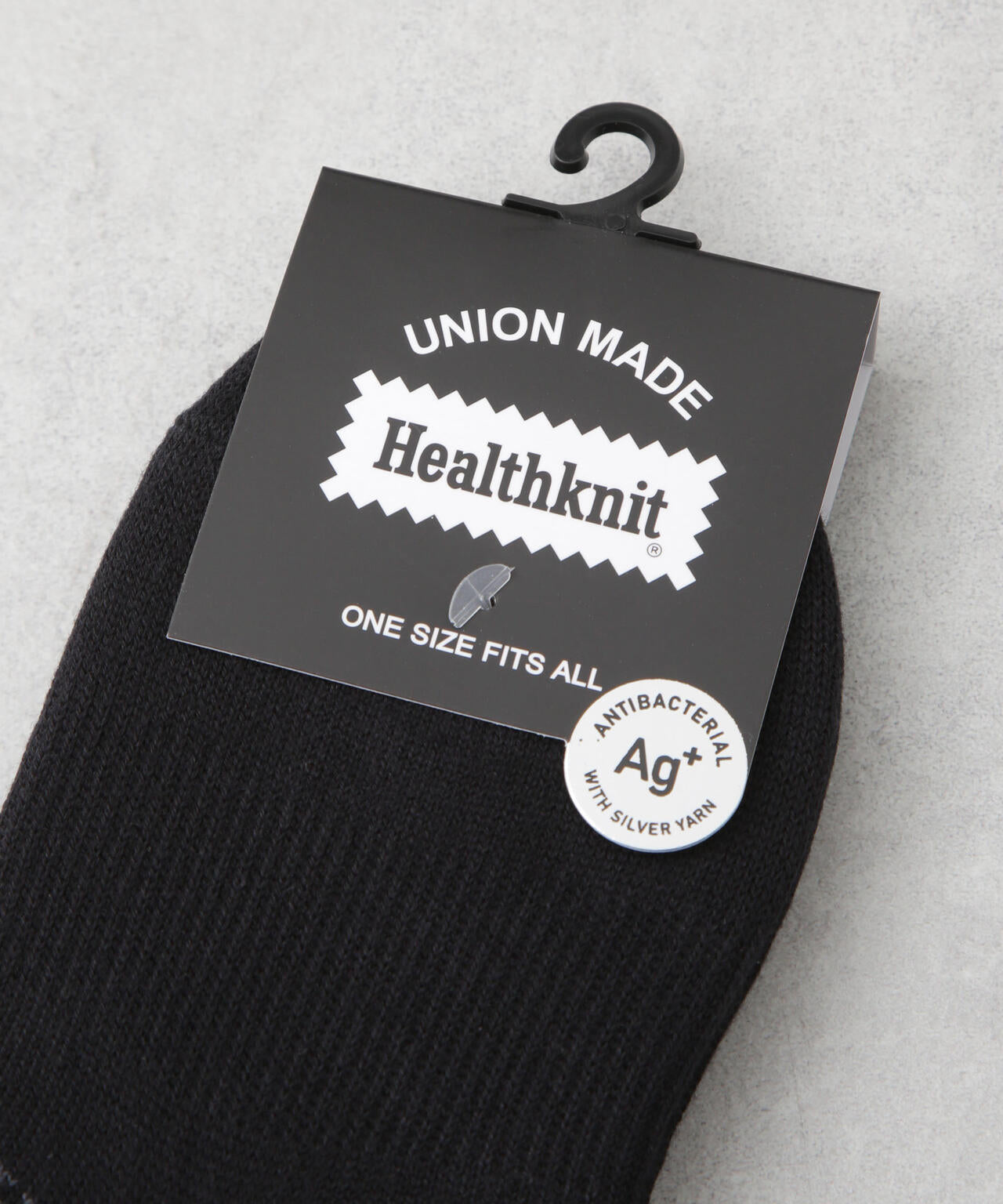 Healthknit/ブラック無地 Ag＋