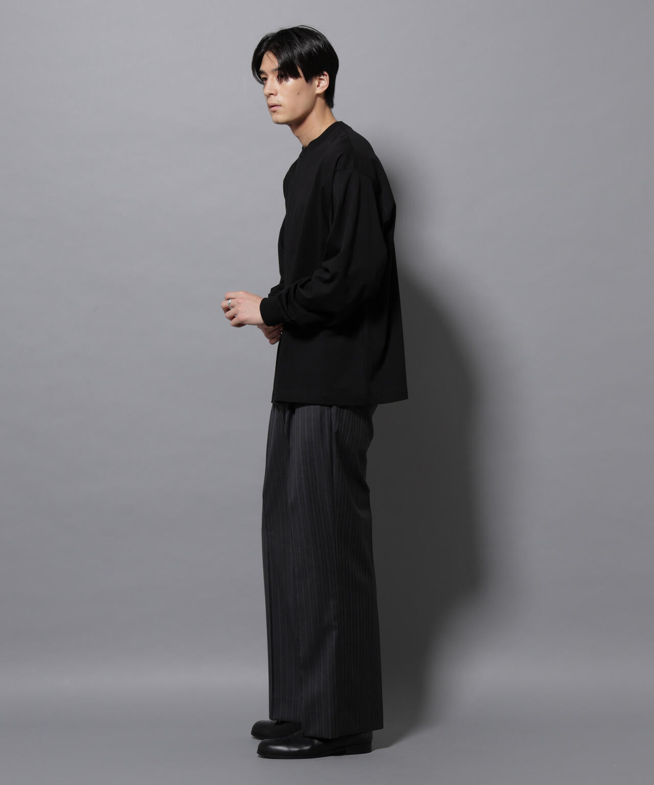 ビックシルエットワンポイントTシャツ 長袖