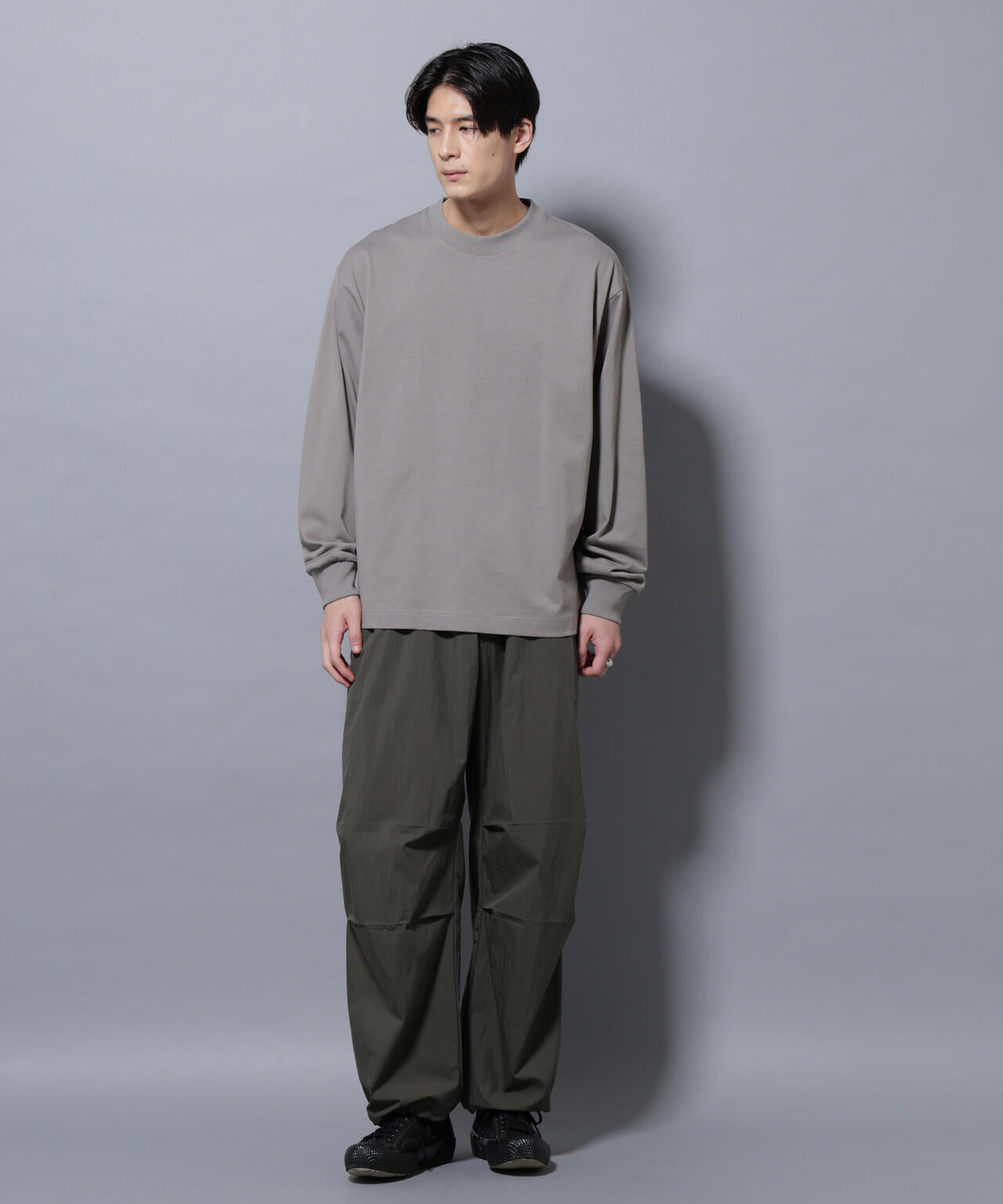 ビックシルエットワンポイントTシャツ 長袖