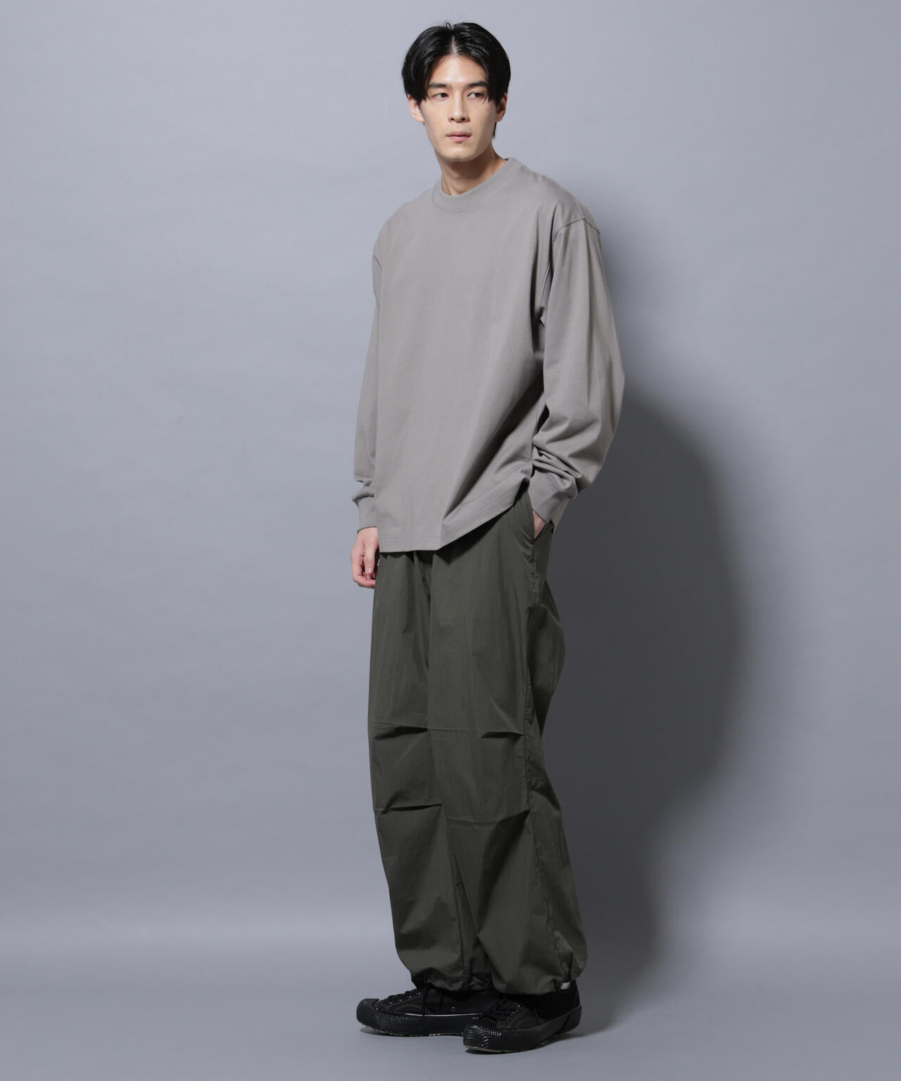 ビックシルエットワンポイントTシャツ 長袖