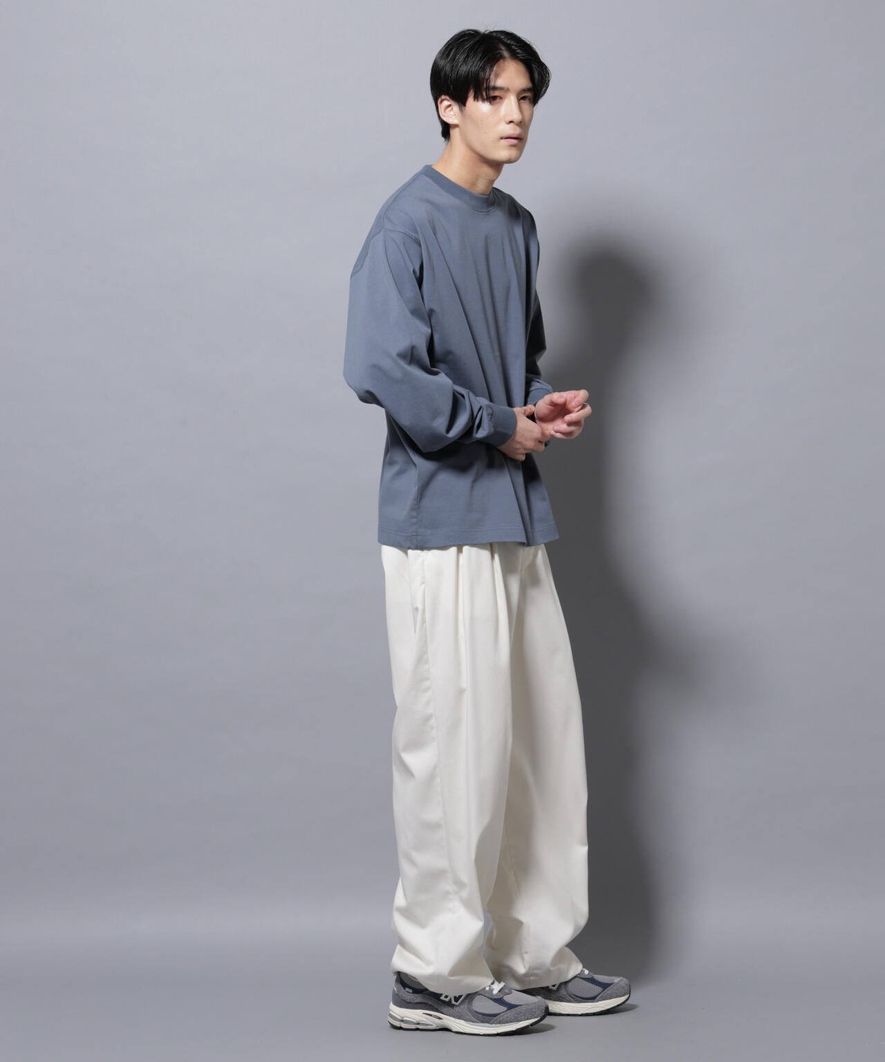 ビックシルエットワンポイントTシャツ 長袖
