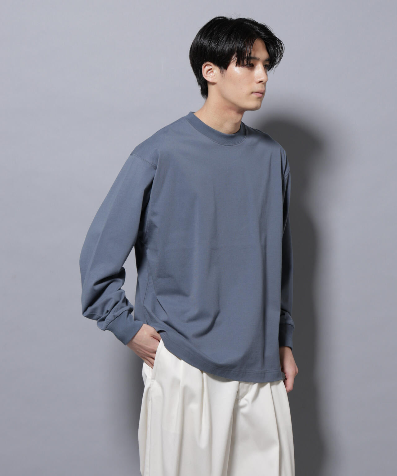 ビックシルエットワンポイントTシャツ 長袖