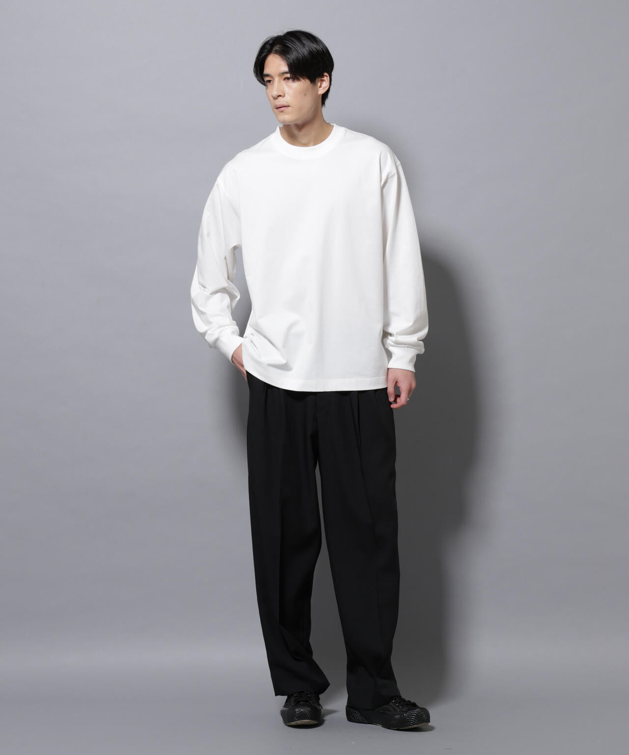 ビックシルエットワンポイントTシャツ 長袖